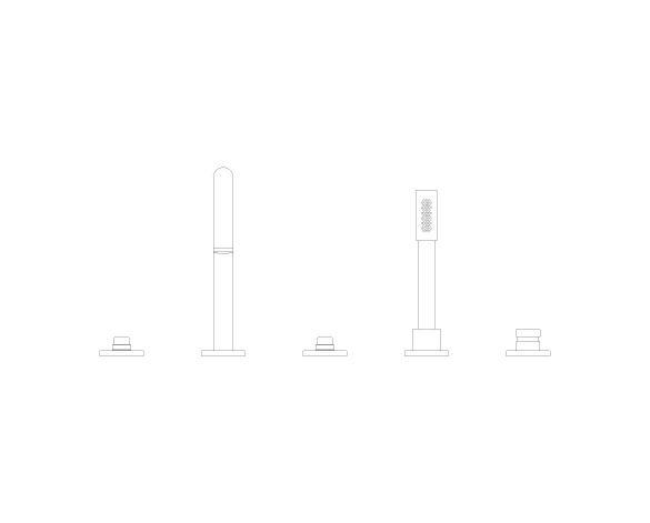 Product: ATRIO PRIVATE COLLECTION 5-hole bath/shower combination (25224GN0)