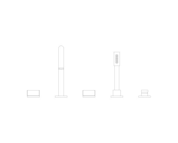 Product: ATRIO PRIVATE COLLECTION 5-hole bath/shower combination (25226GN0)