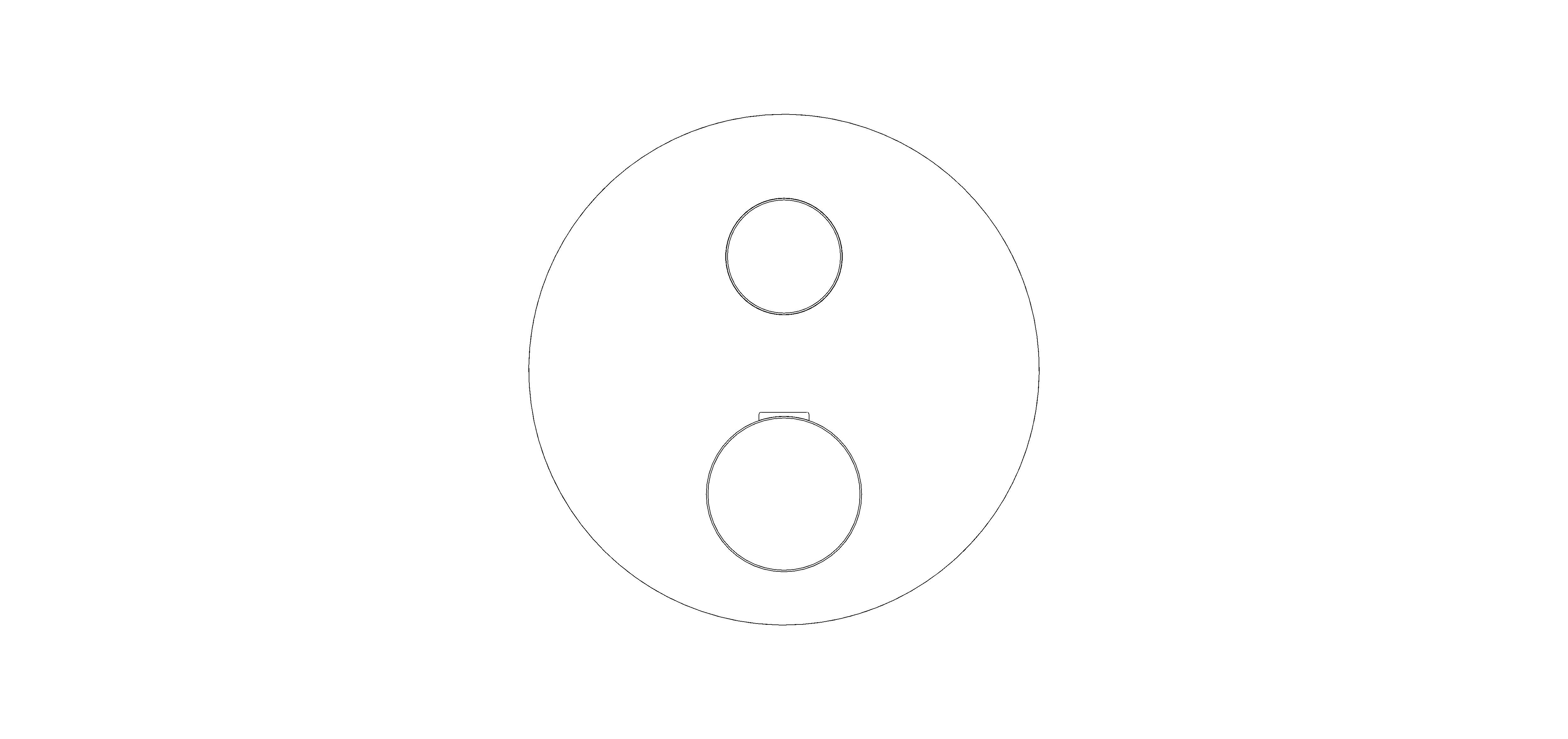 Product: ATRIO PRIVATE COLLECTION Thermostatic shower mixer for 2 outlets with integrated shut off/diverter valve with knob (24396GN0)