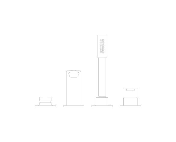 Product: ALLURE 4-Hole Single-Lever Bath Combination (19316AL1)