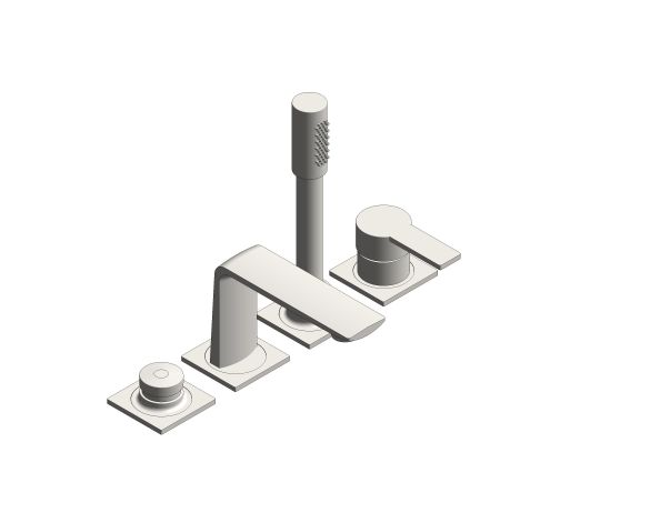 Product: ALLURE 4-Hole Single-Lever Bath Combination (19316DC1)