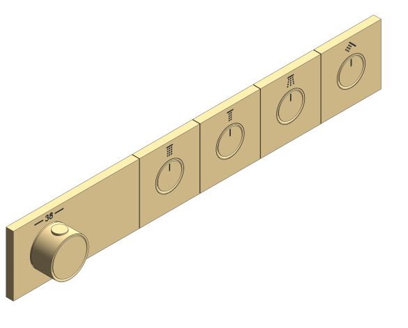 Product: GROTHERM AQUA TILES Thermostat (106867GL00)