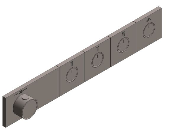 Product: GROTHERM AQUA TILES Thermostat (106867MG00)