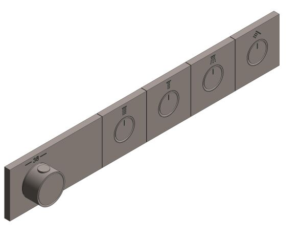 Product: GROTHERM AQUA TILES Thermostat (106867MG00)