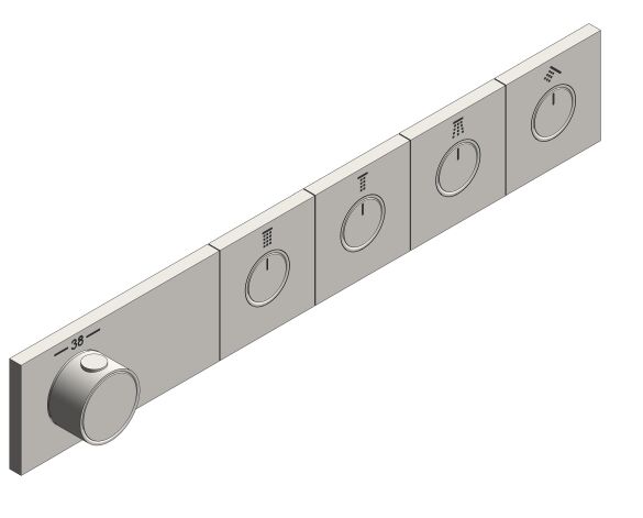 Product: GROTHERM AQUA TILES Thermostat (106867MS00)