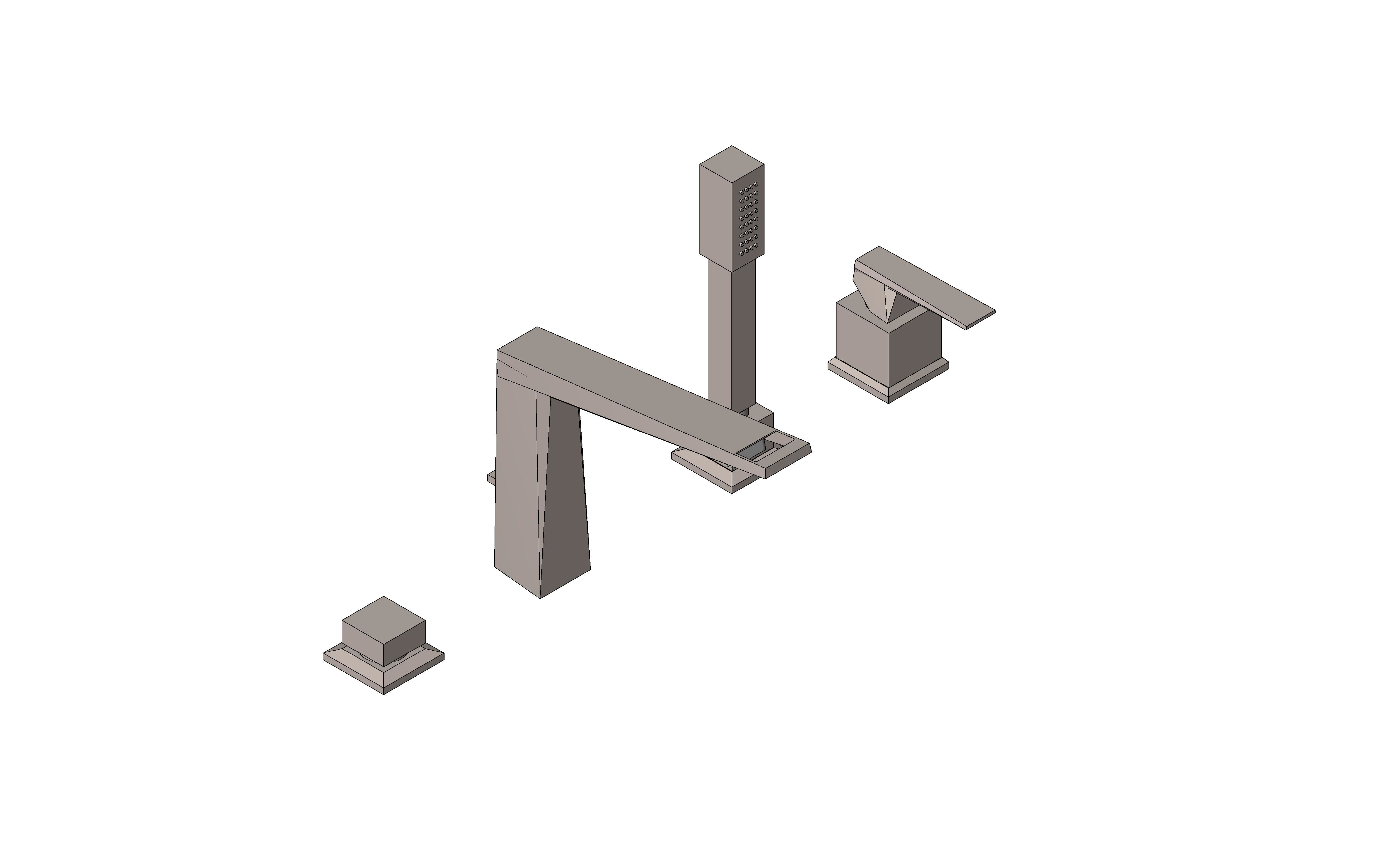 Product: ALLURE BRILLIANT 4-hole single-lever bath combination (29405AL0)