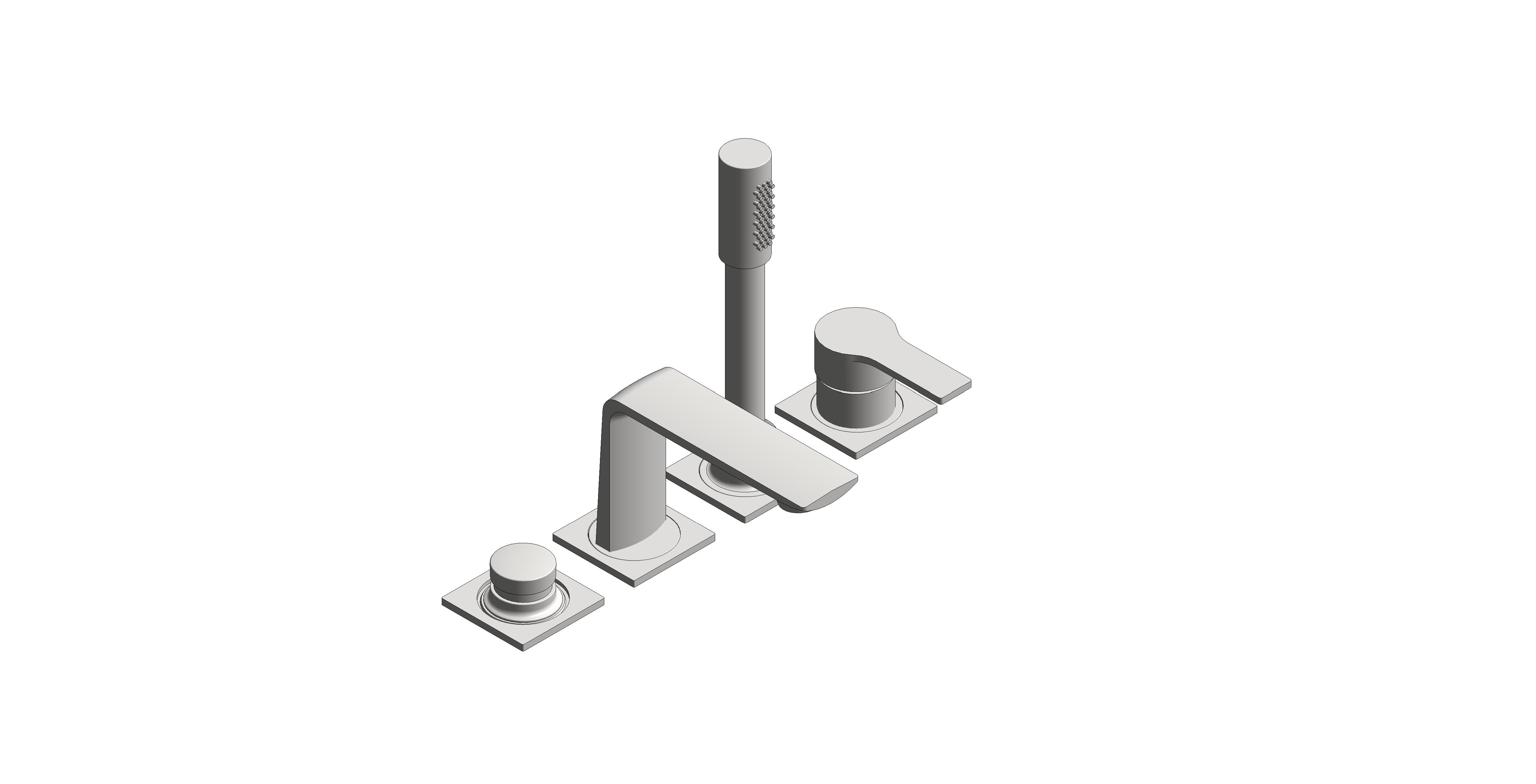 Product: ALLURE 4-hole single-lever bath combination (19316MS1)