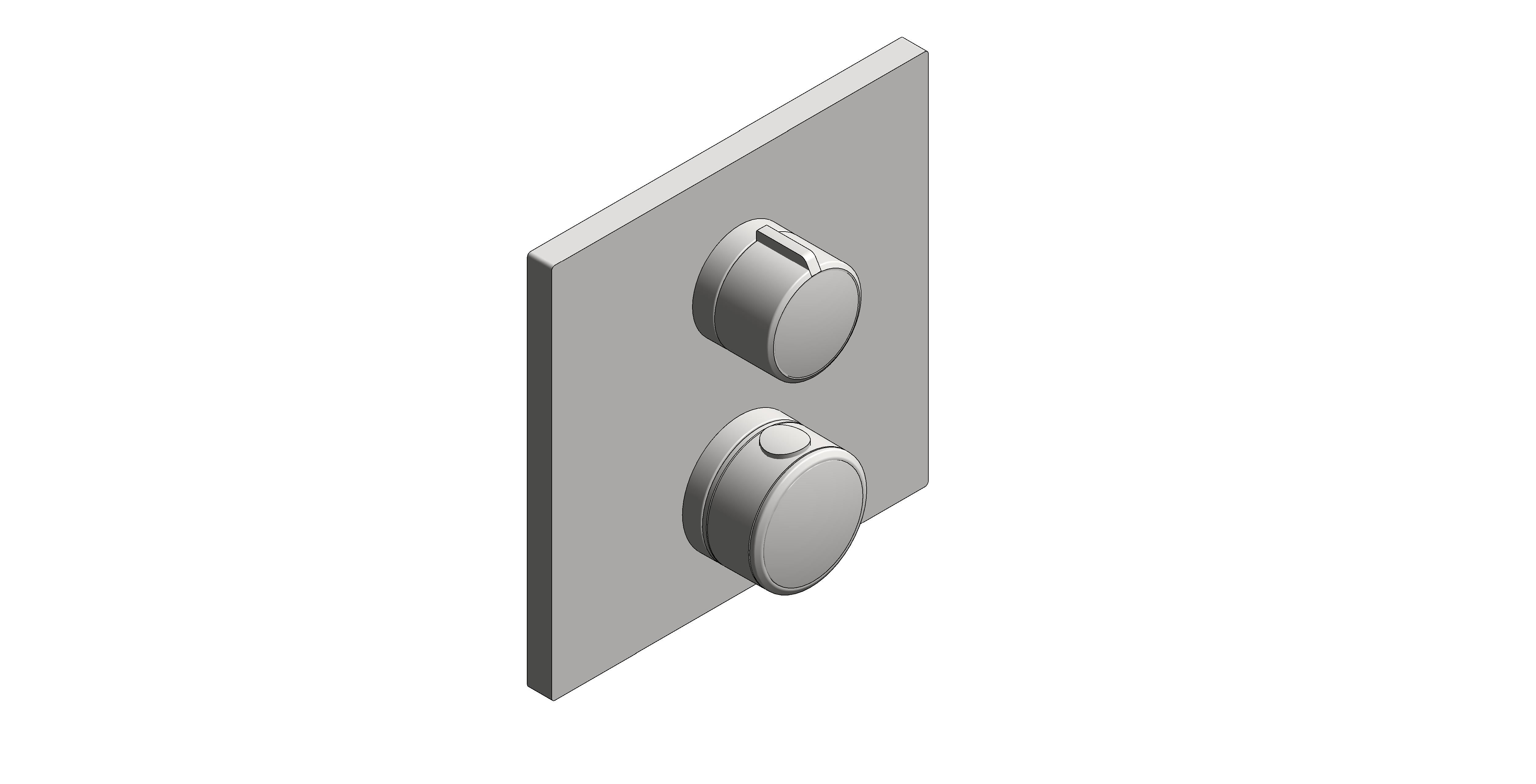 Product: ALLURE Thermostat for concealed installation with 2-way diverter (29181MS2)