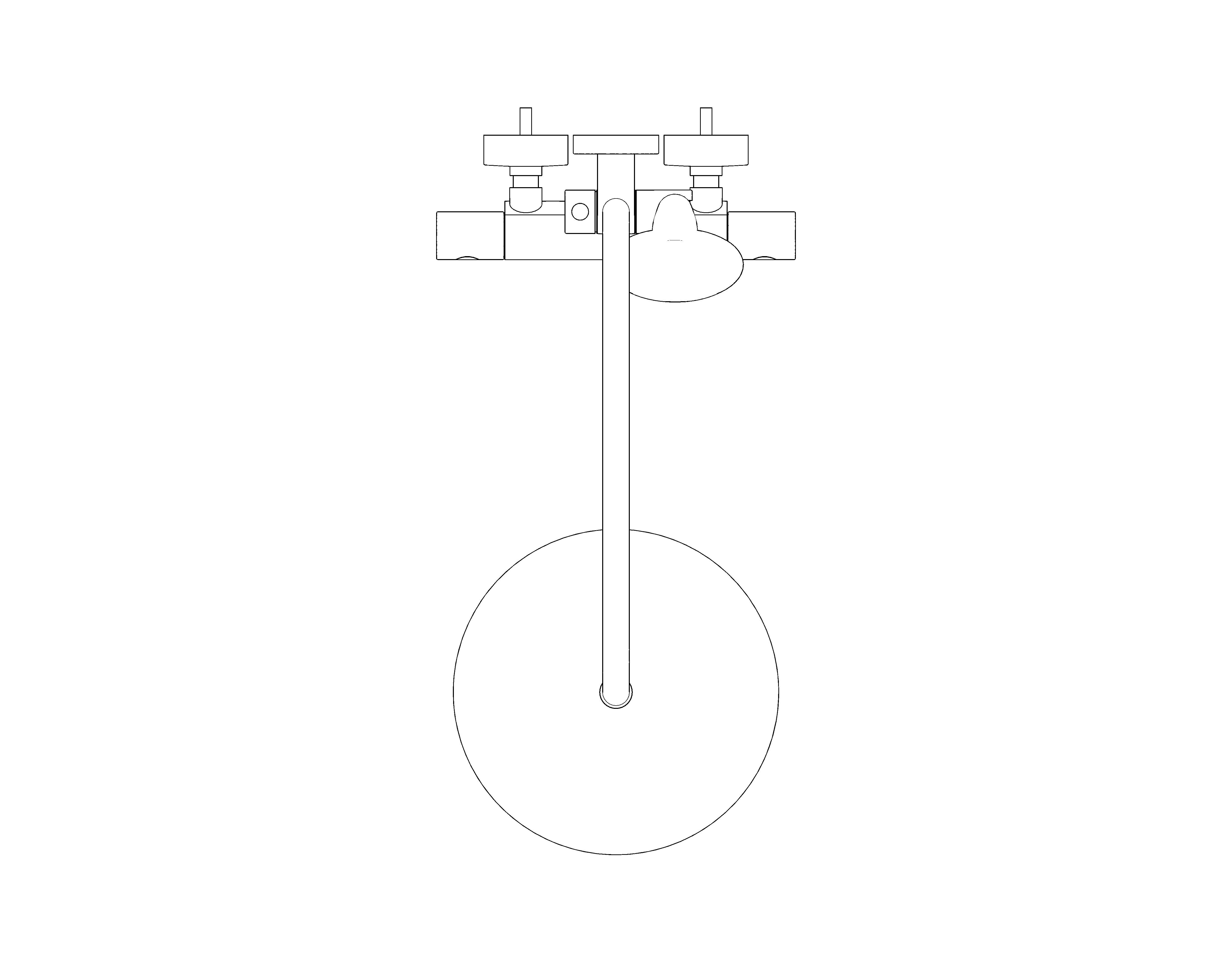 bimstore plan image of the Grohe Euphoria System 260 - Shower system with thermostat for wall mounting - 27615001