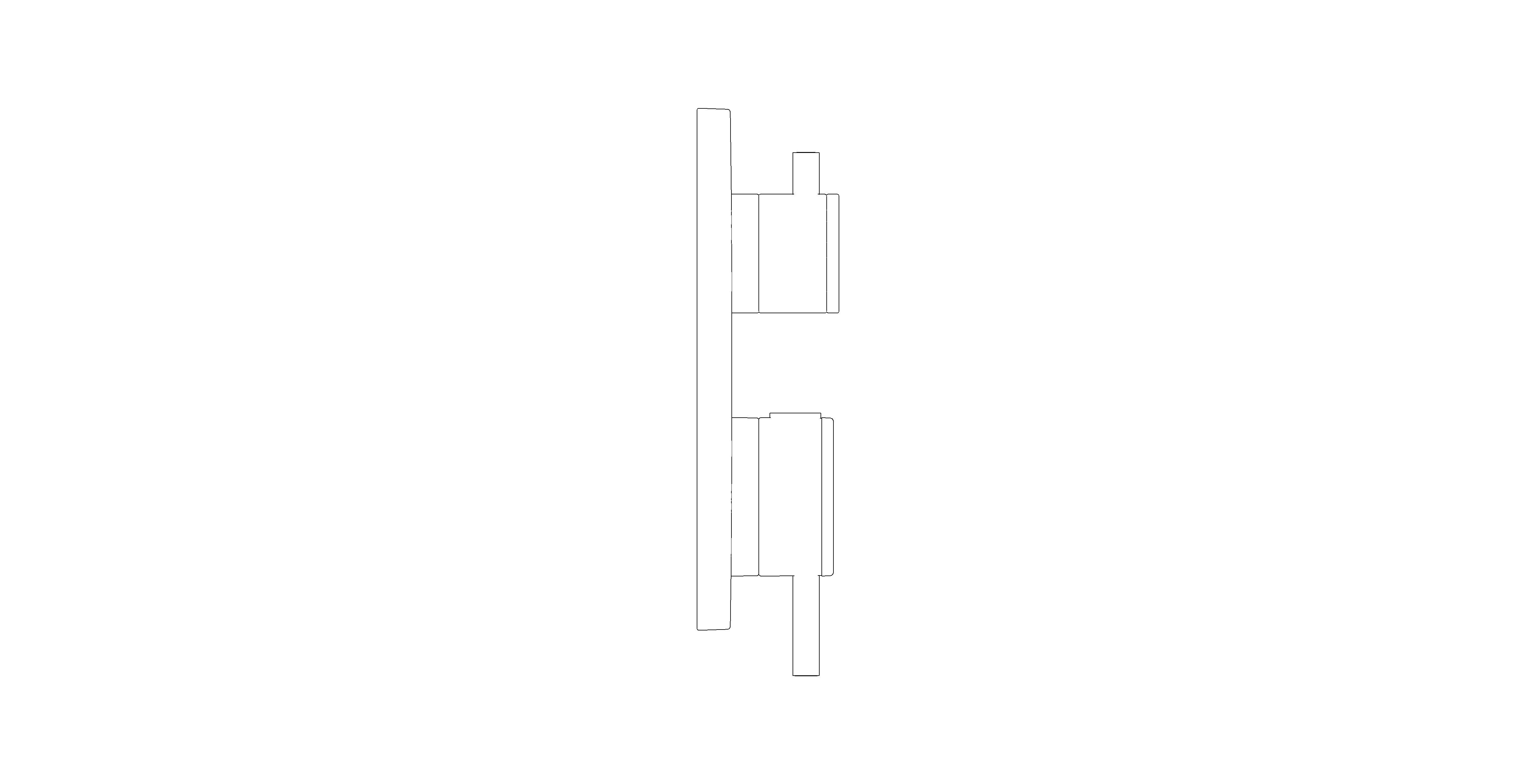 Product: ATRIO Thermostatic bath tub mixer for 2 outlets with integrated shut off/diverter valve (24359KF0)