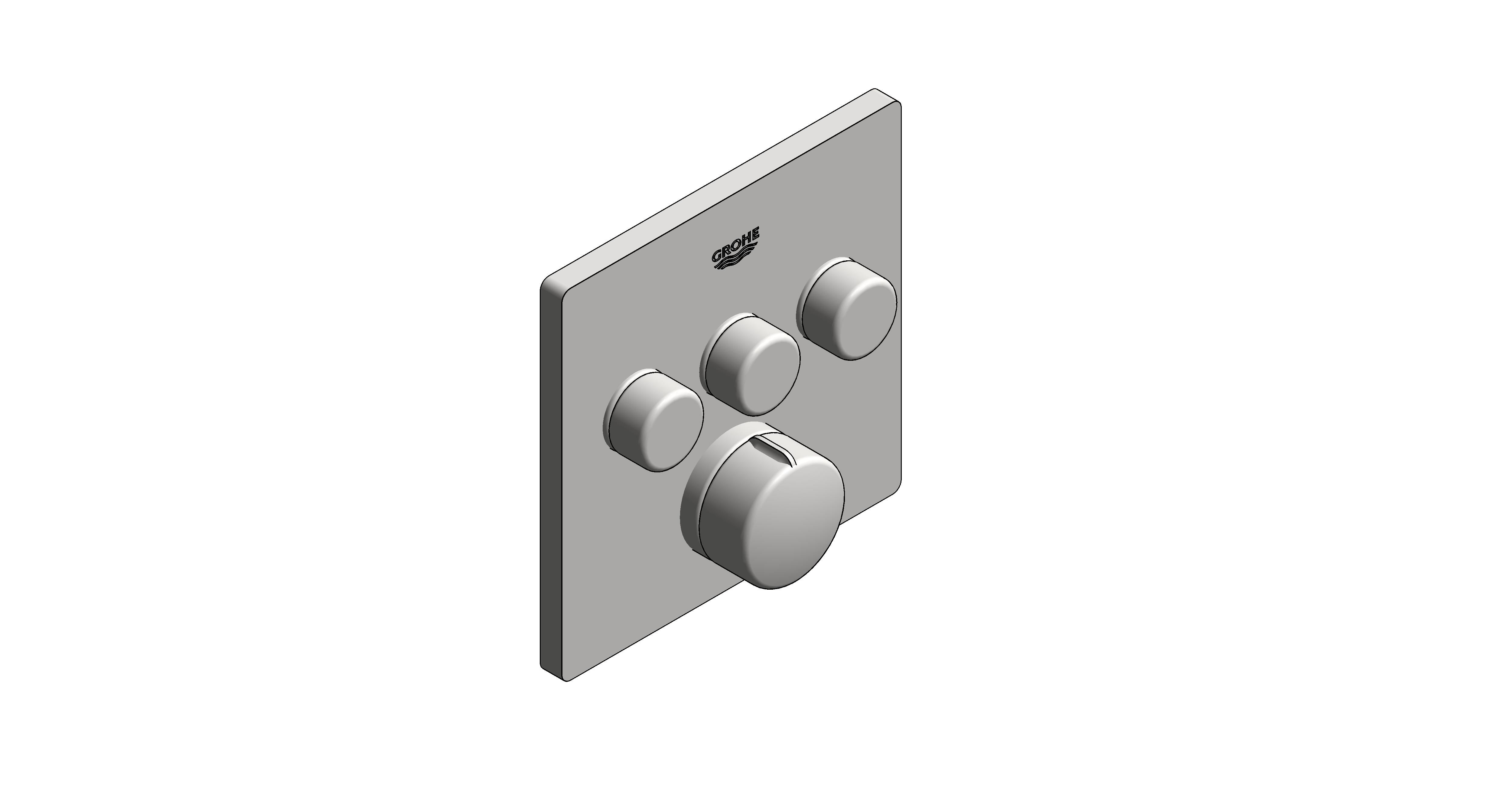 Revit, Bim, Store, Components, MEP, Object, Grohe, Plumbing, Fixtures, 14, METRIC, Smart, Control, Concealed, Mixer, 29149000