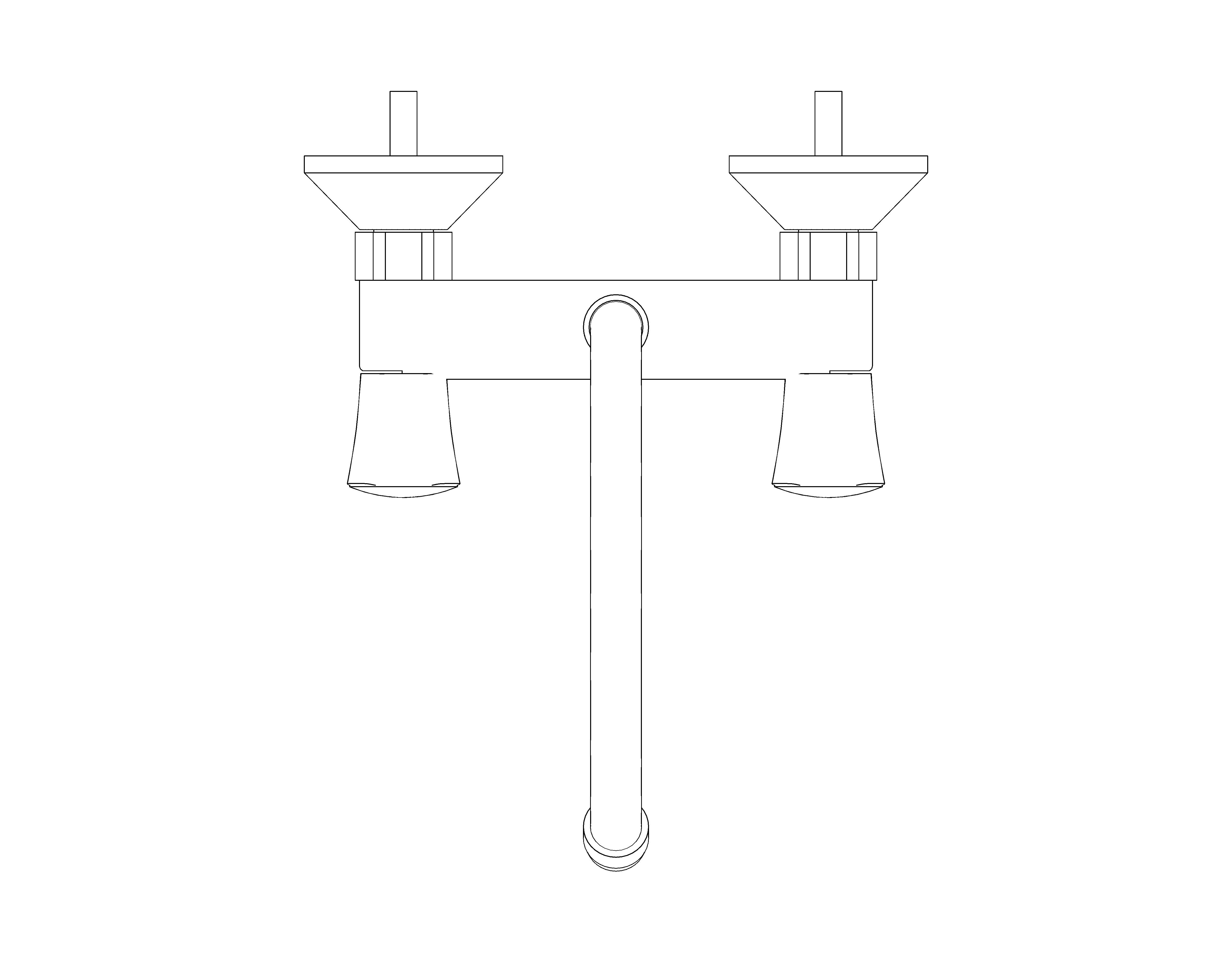 bimstore plan image of the Grohe Costa L - Wall sink mixer 1/2″ - 31191001