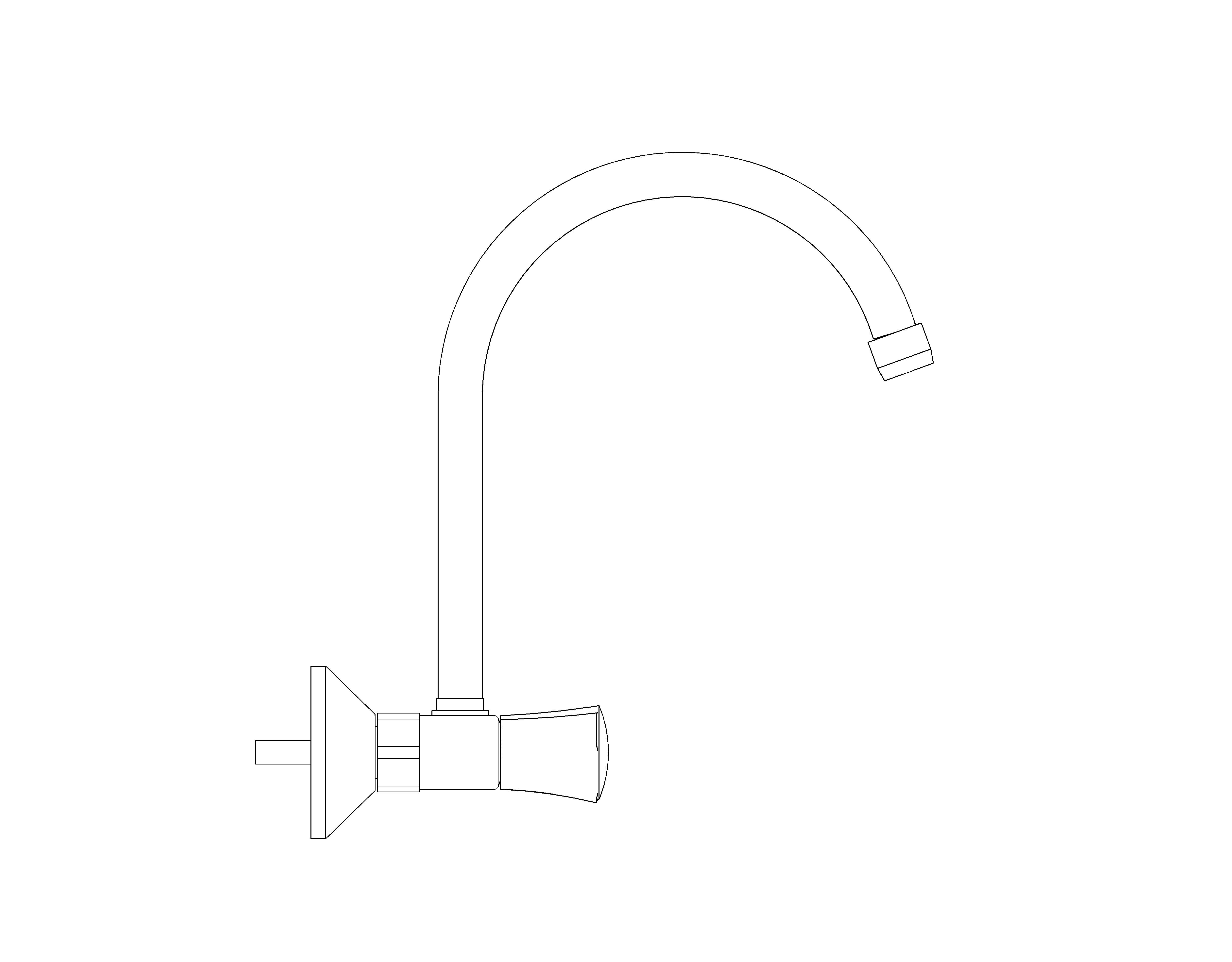 bimstore side image of the Grohe Costa L - Wall sink mixer 1/2″ - 31191001