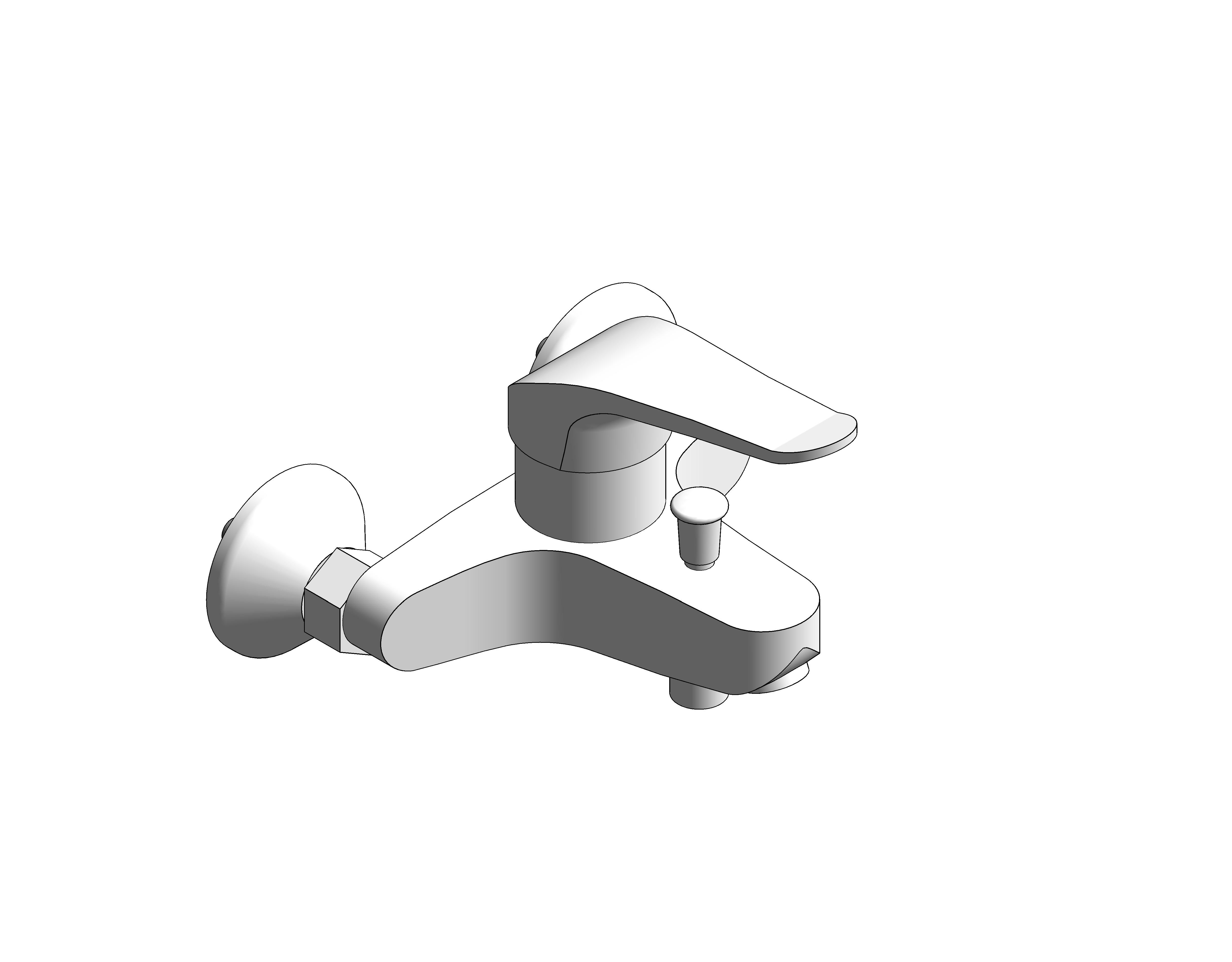 bimstore 3D image of the Grohe Euroeco Special - Single-lever bath/shower mixer 1/2″ - 32783000