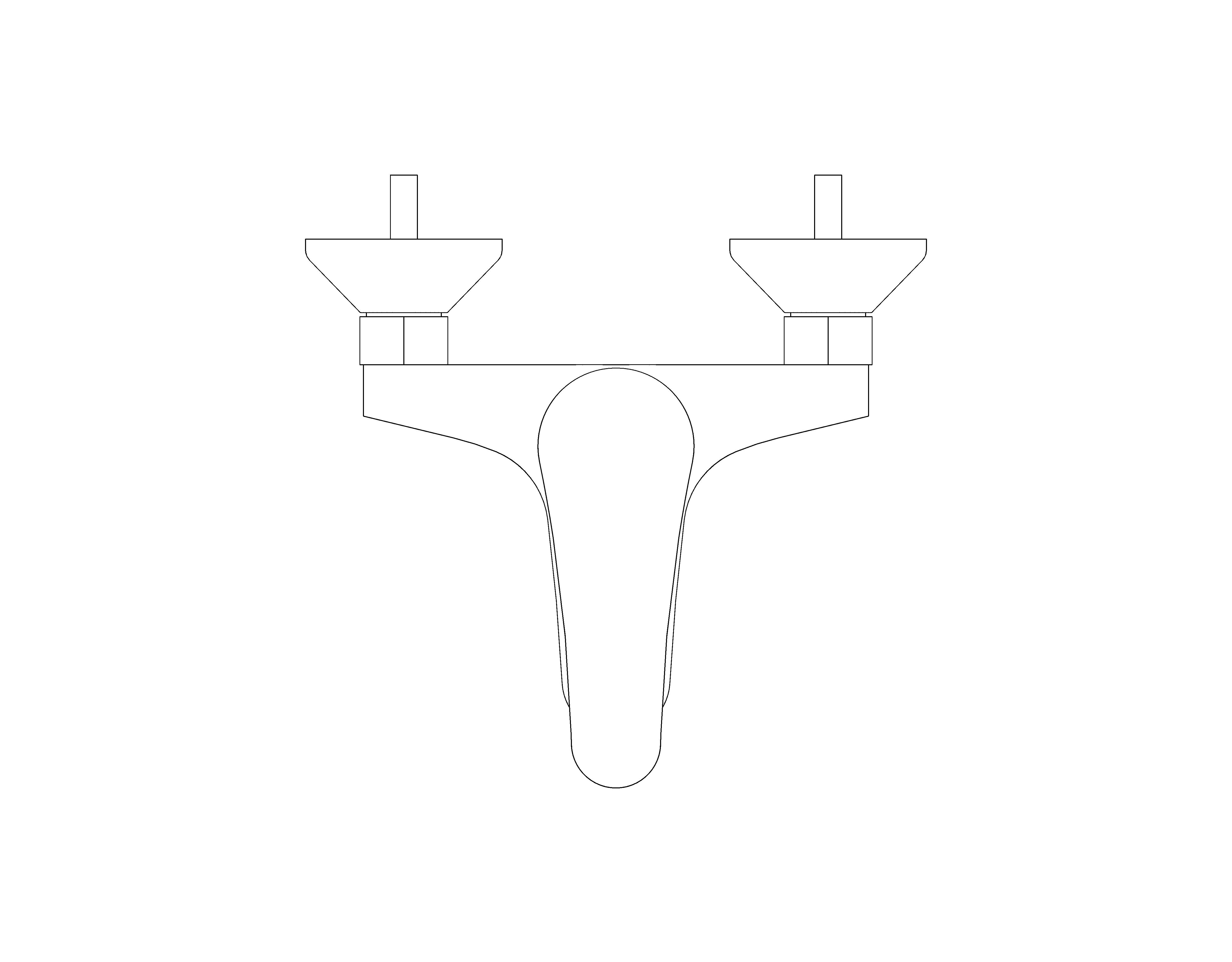 bimstore plan image of the Grohe Euroeco Special - Single-lever bath/shower mixer 1/2″ - 32783000