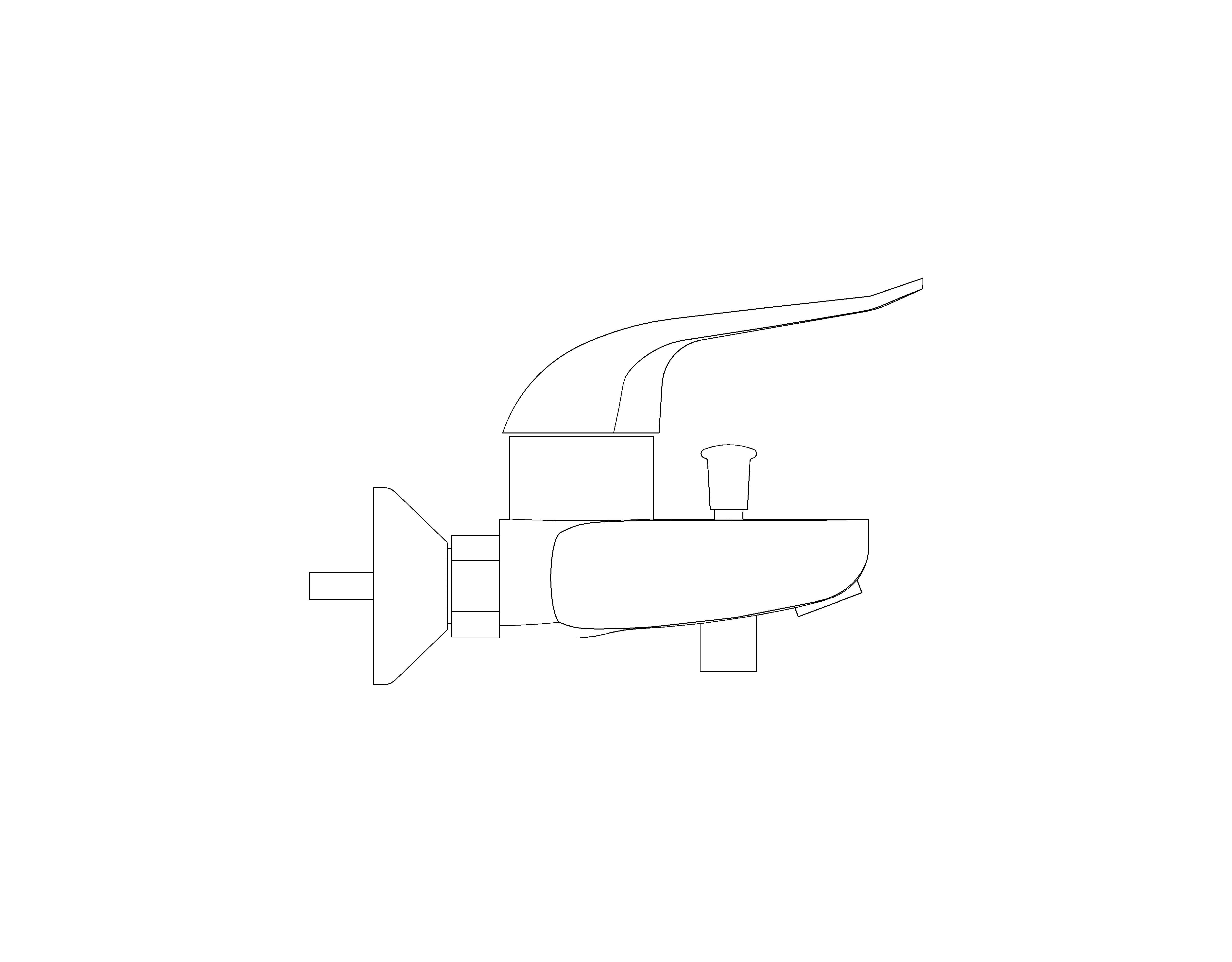 bimstore side image of the Grohe Euroeco Special - Single-lever bath/shower mixer 1/2″ - 32783000