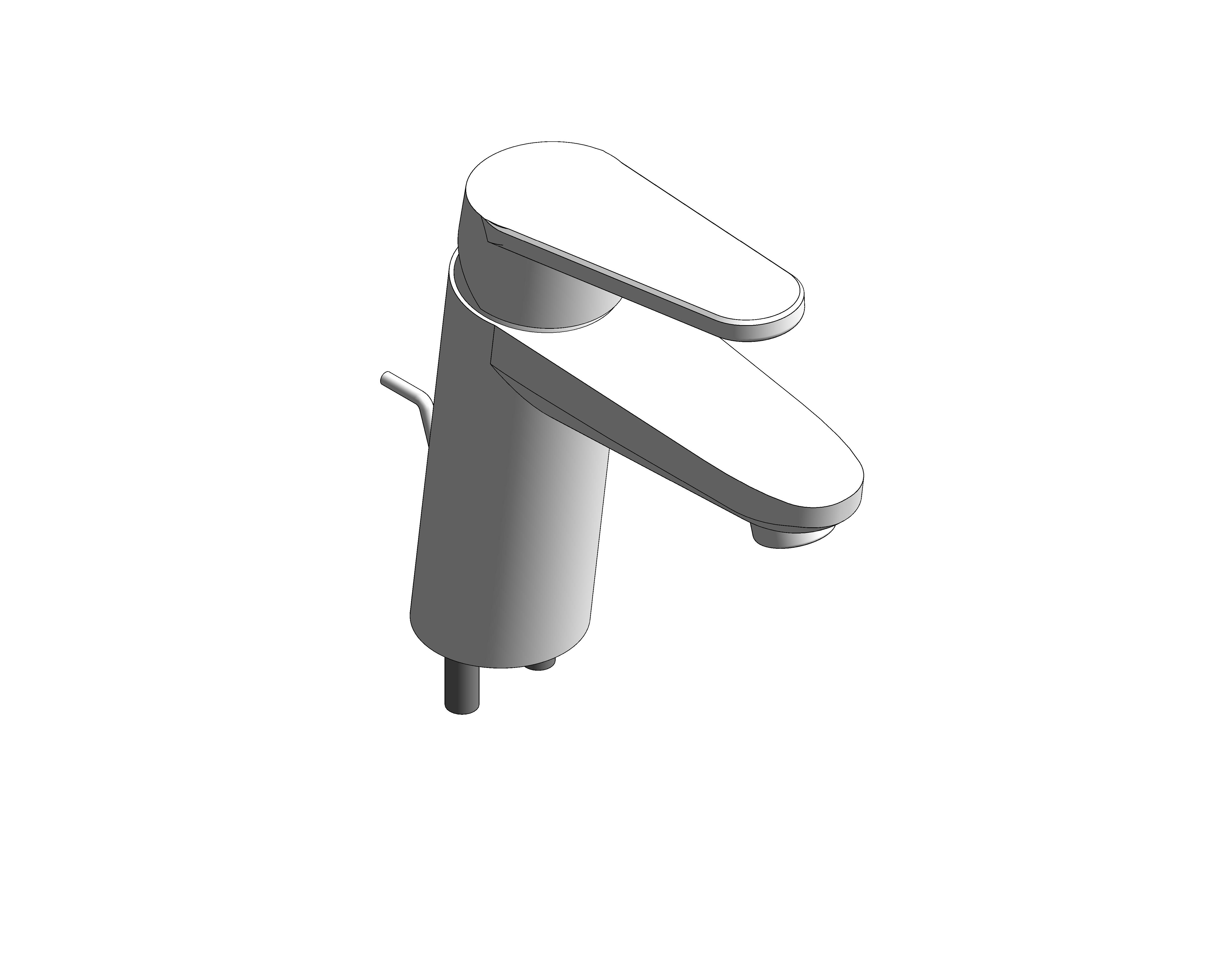 bimstore 3D image of the Grohe Eurodisc Cosmopolitan - Basin mixer 1/2″ S-Size - 33190002