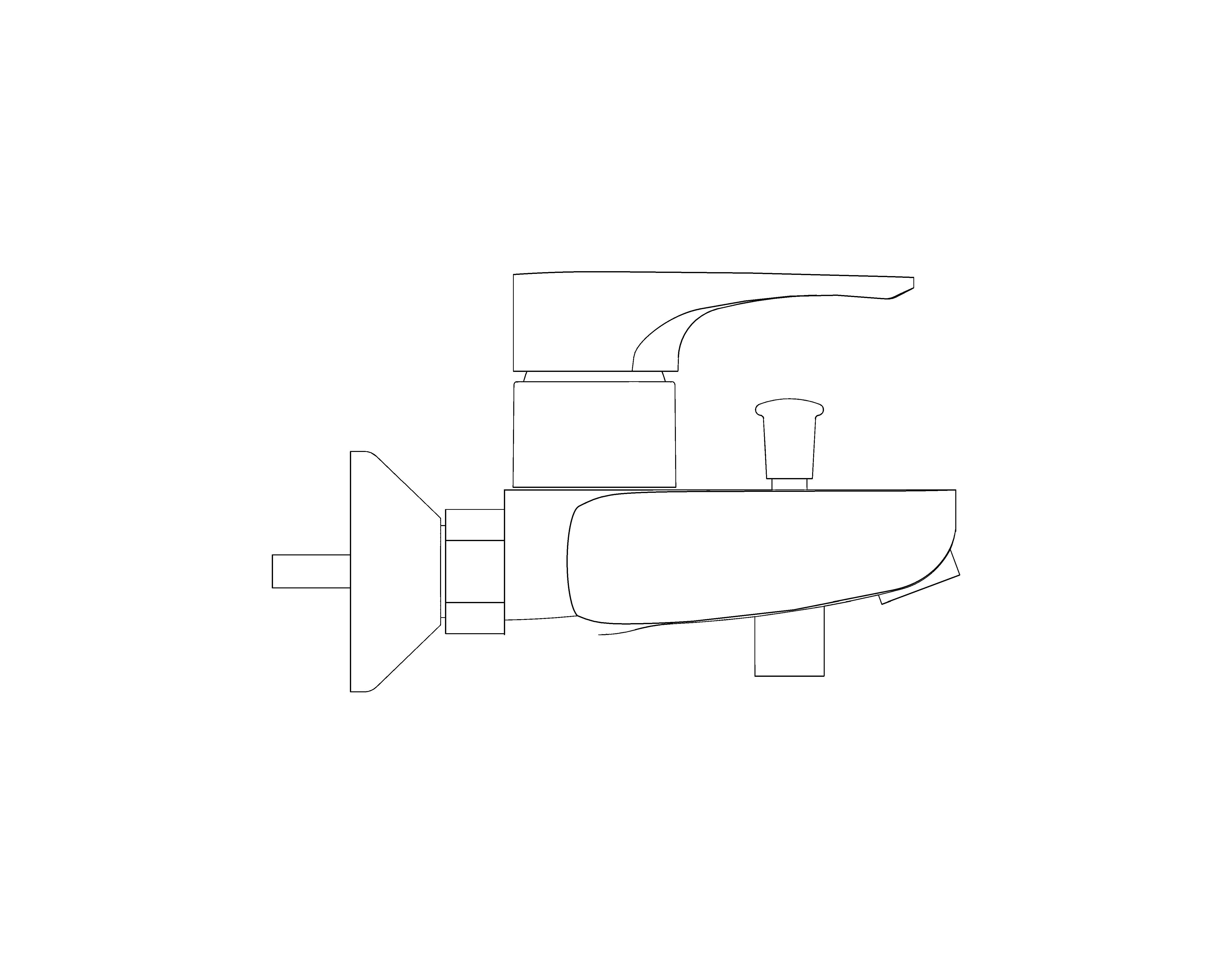 bimstore side image of the Grohe Eurosmart - Single-Lever Bath/Shower Mixer - 33300000