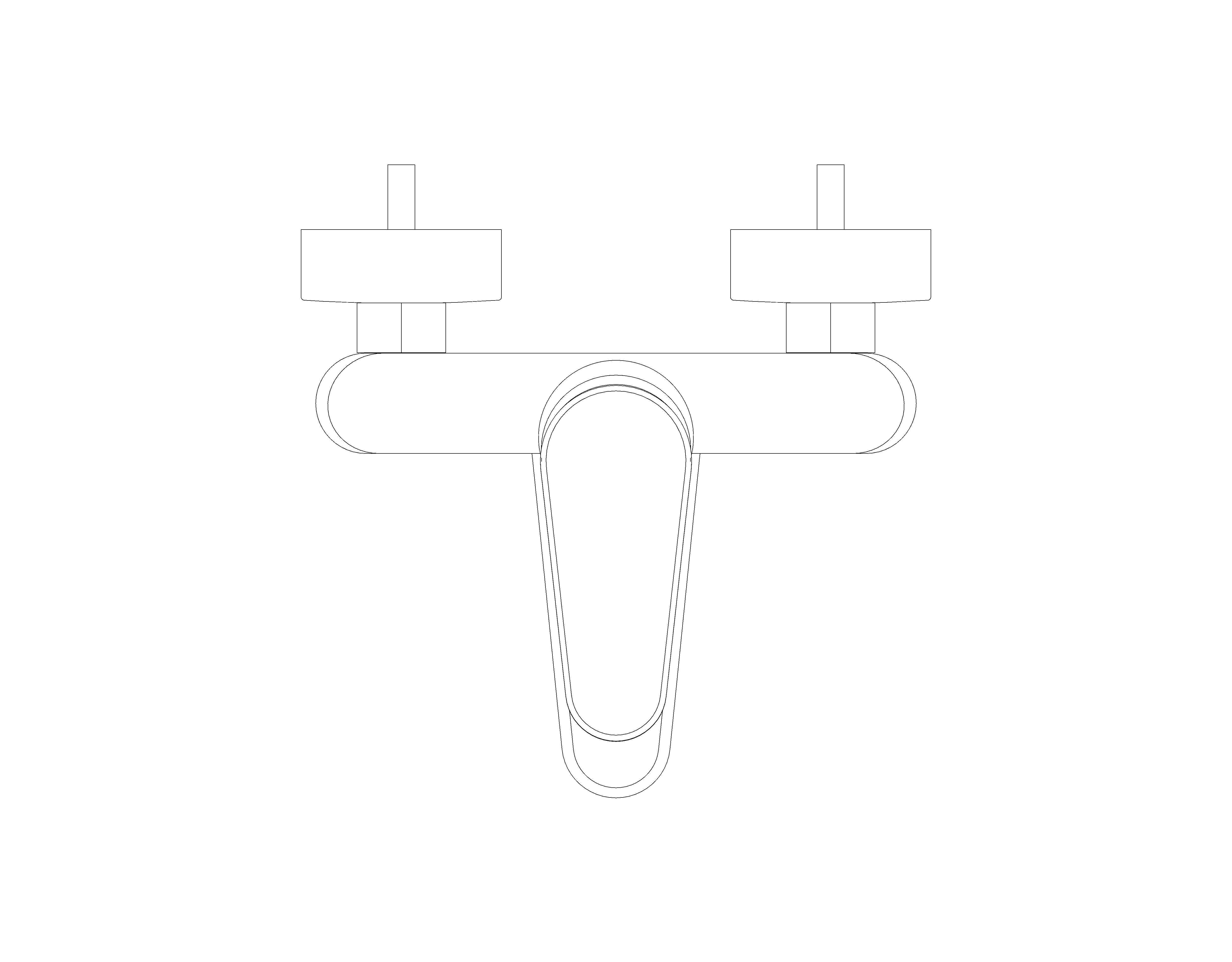 bimstore plan image of the Grohe Eurodisc Cosmopolitan - Single-lever bath/shower mixer 1/2″ - 33395002