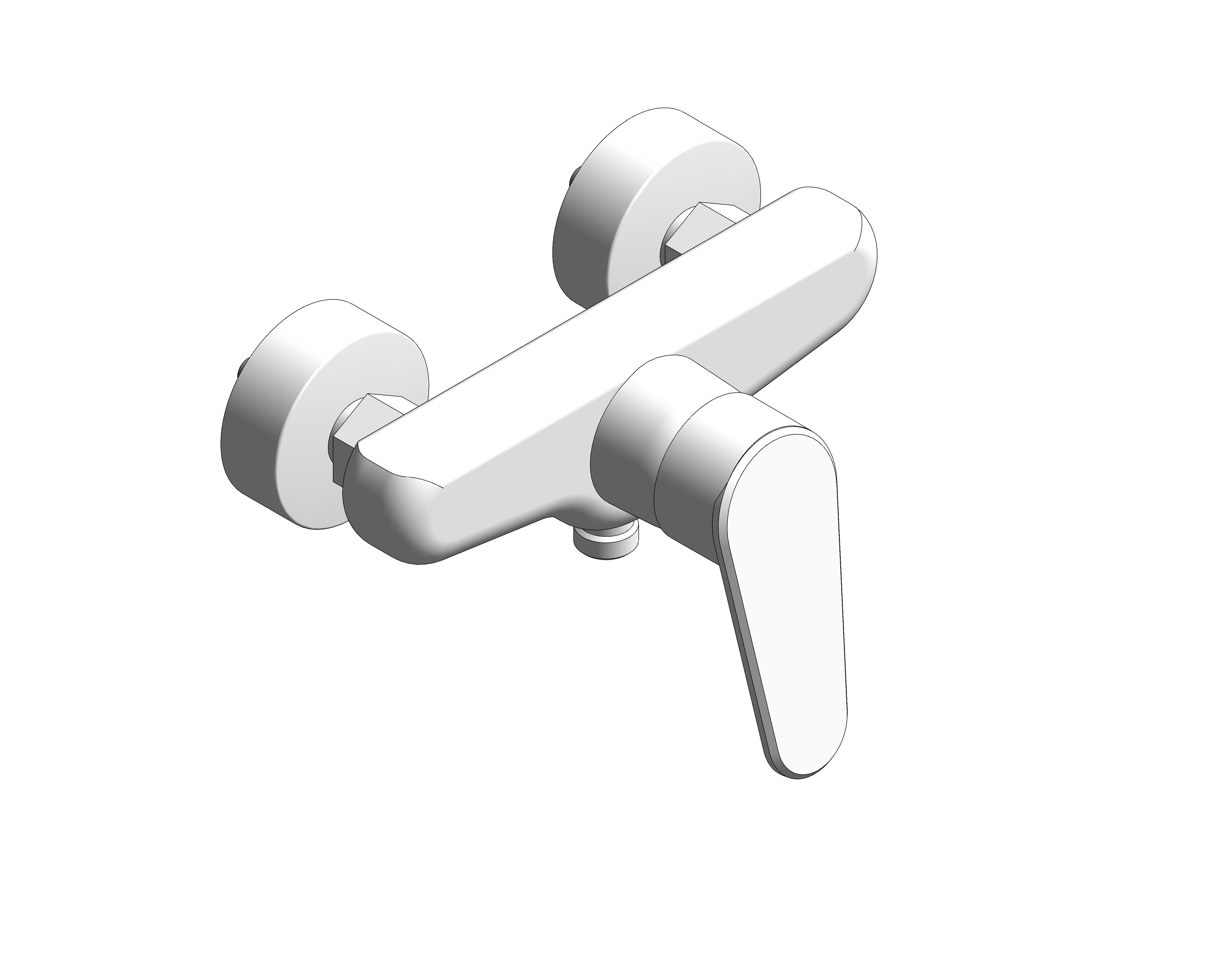 bimstore 3D image of the Grohe Eurodisc Cosmopolitan - Single-lever shower mixer 1/2″ - 33569002