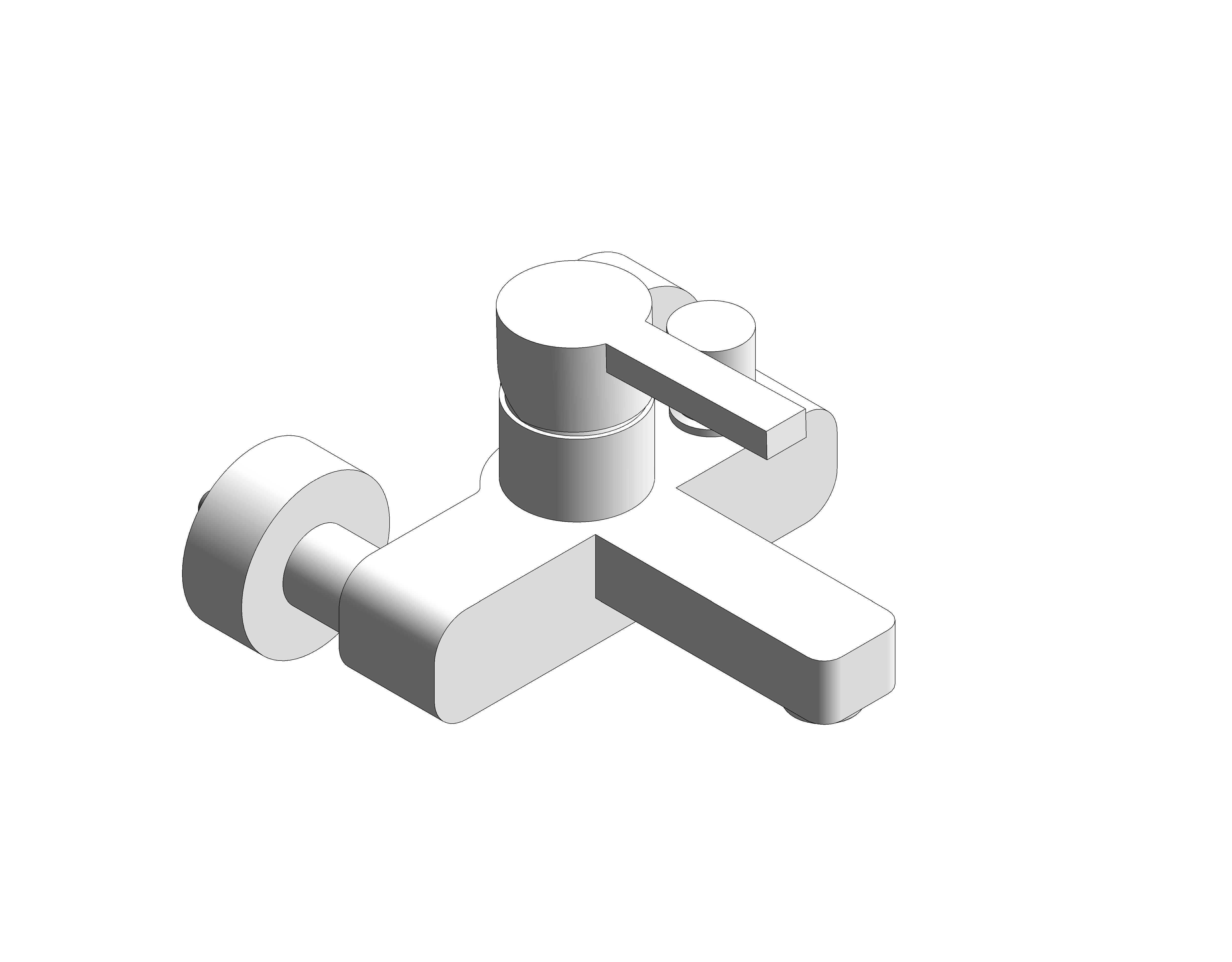 bimstore 3D image of the Grohe Lineare  - Single-lever bath/shower mixer 1/2″ - 33849000