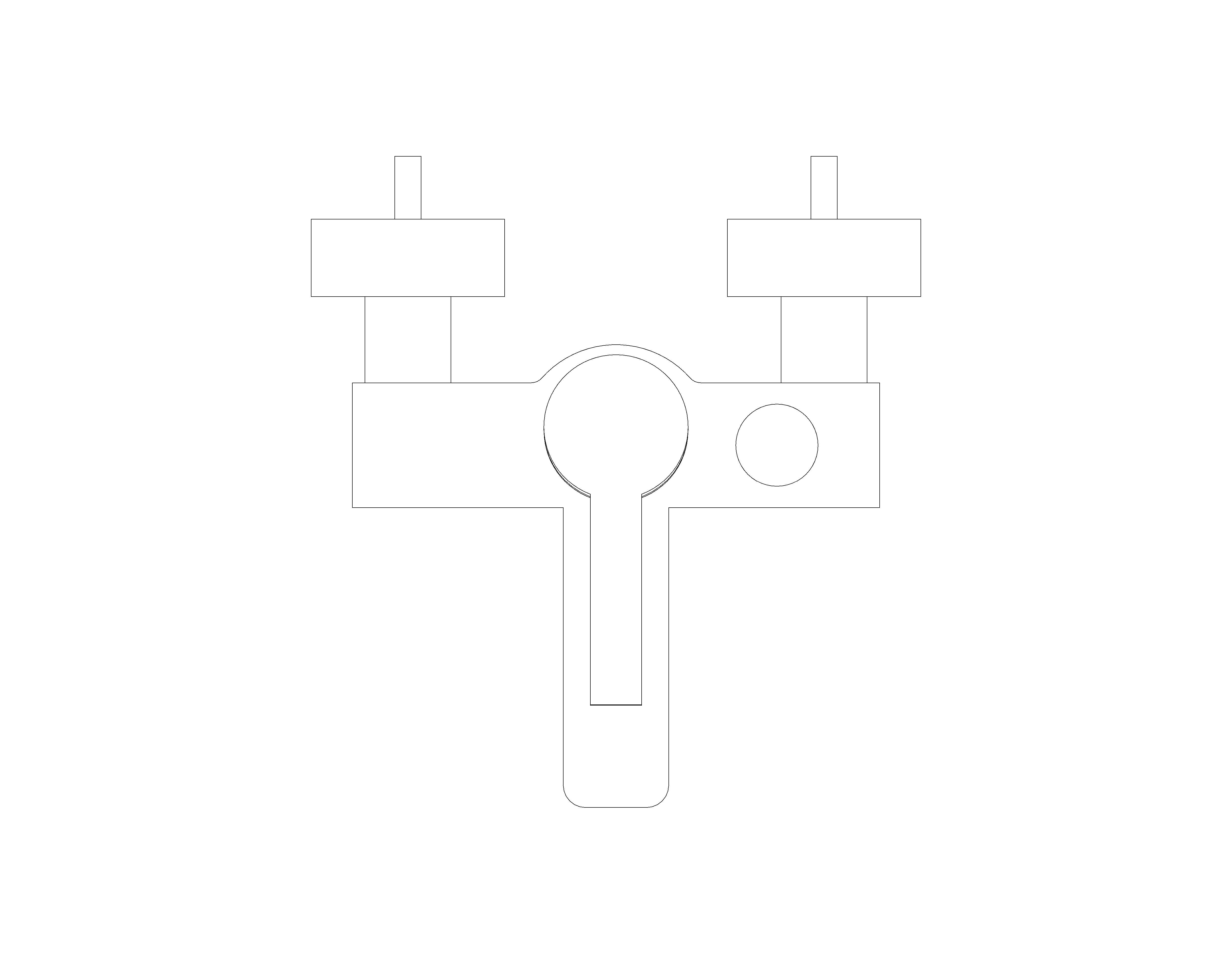 bimstore plan image of the Grohe Lineare  - Single-lever bath/shower mixer 1/2″ - 33849000
