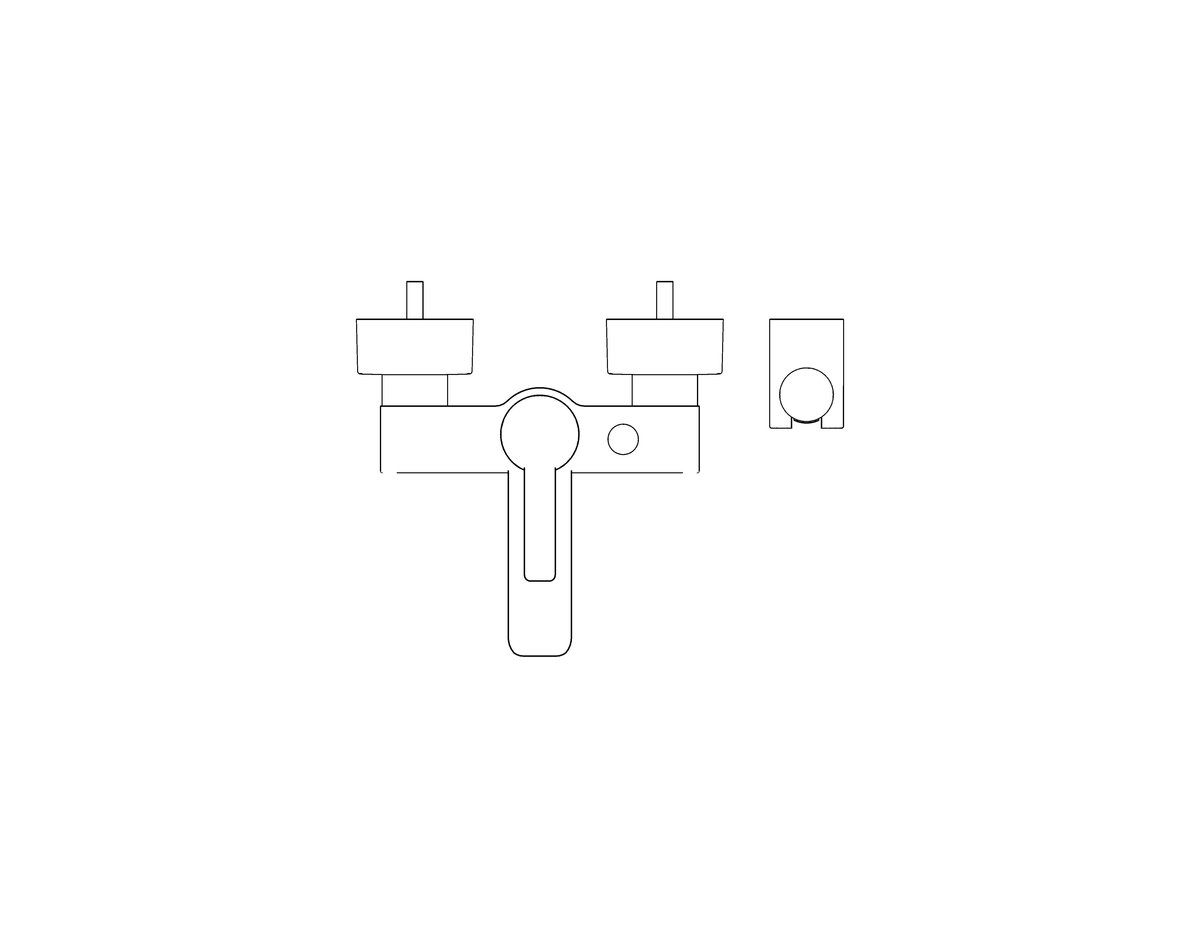 bimstore plan image of the Grohe Lineare - Single-lever bath/shower mixer 1/2″ - 33850001