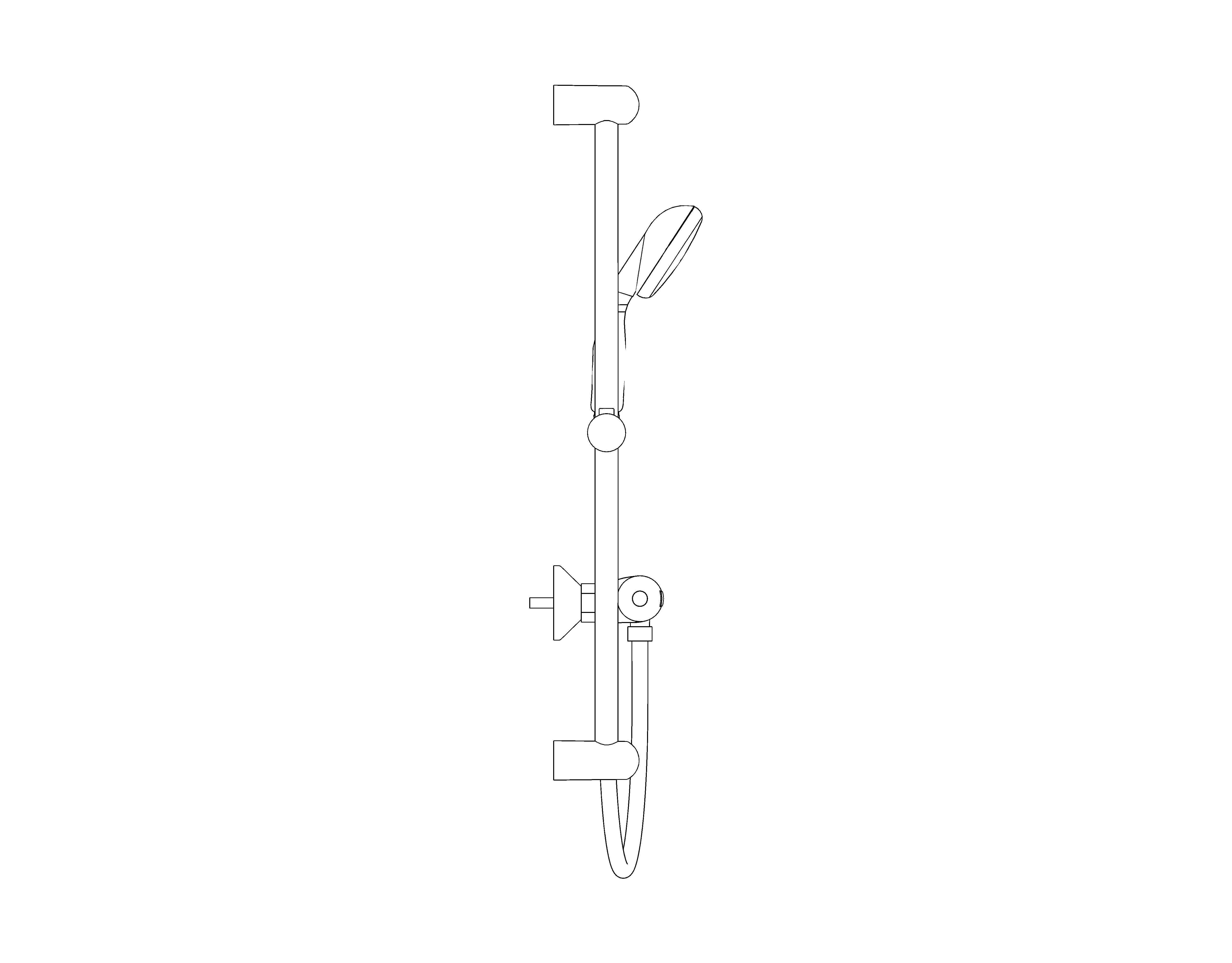 bimstore side image of the Grohe Grohtherm 1000 - Thermostatic shower mixer 1/2″ with shower set - 34151004