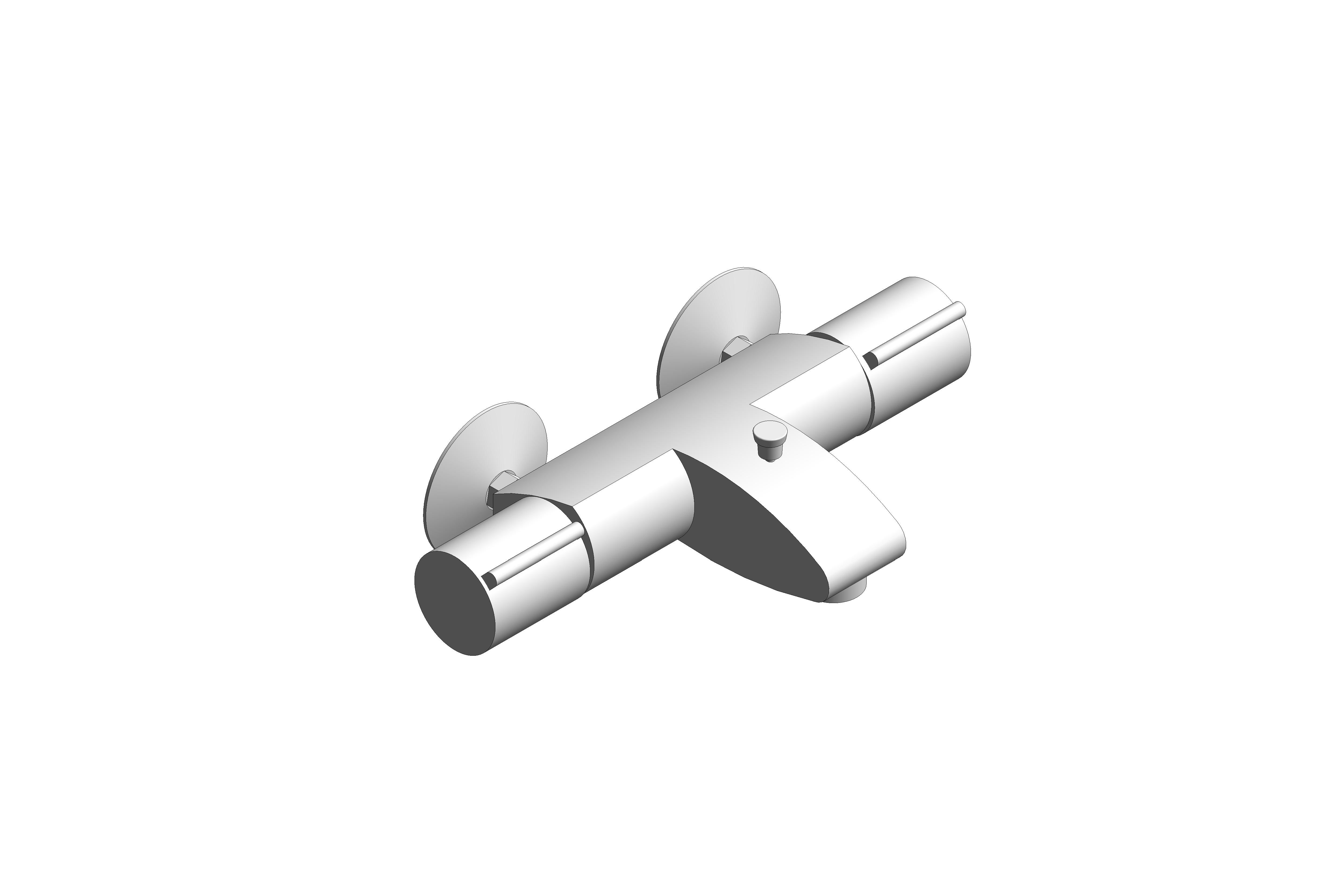 Revit, Bim, Store, Components, MEP, Object, Grohe, Plumbing, Fixtures, 14, METRIC, Grohe, Grohtherm, 1000, Thermostatic, Bath, Shower, Mixer, 34155000