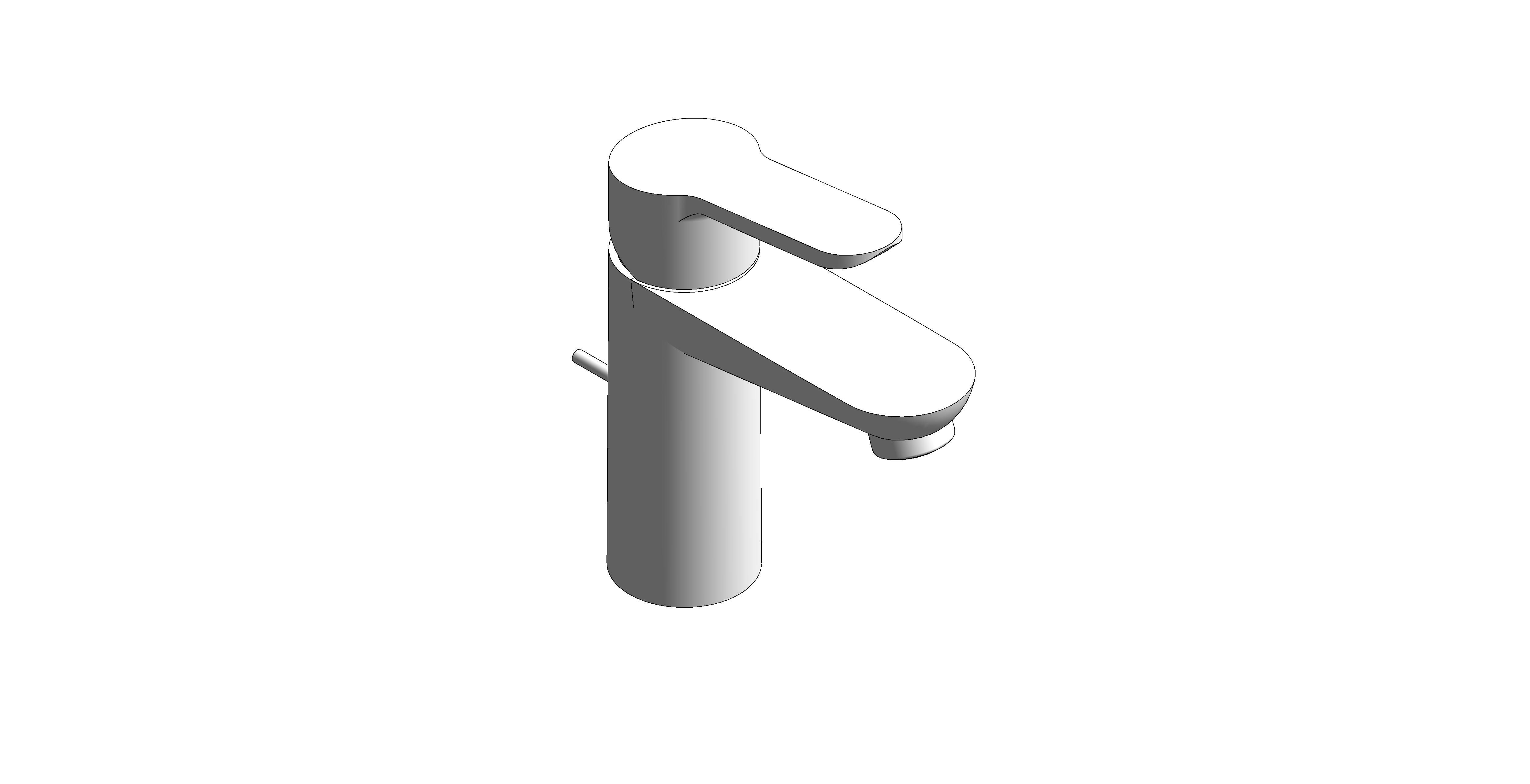 bimstore 3D image of the Bauedge Single Lever Basin Mixer S Size - 32819000 from Grohe