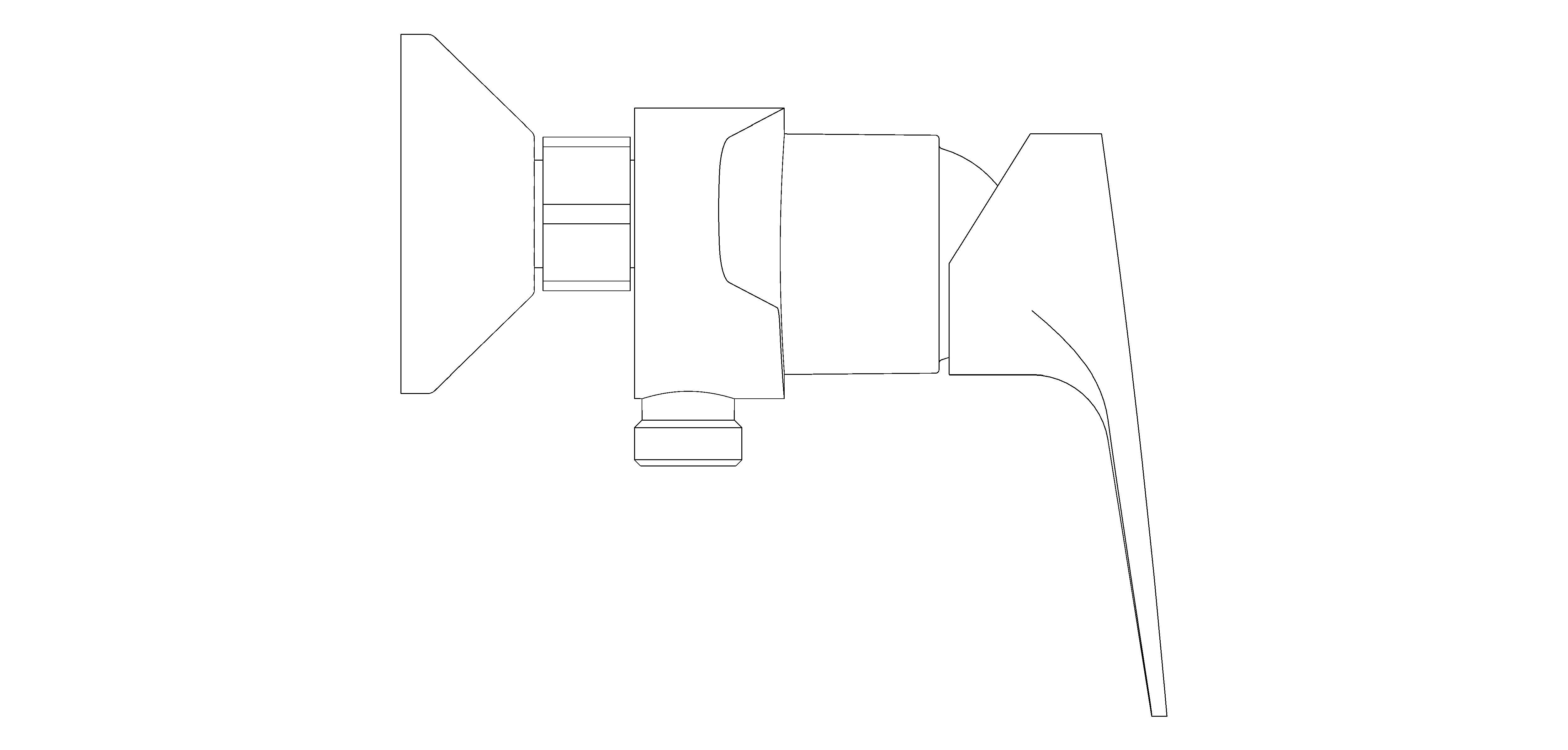 bimstore side image of the BauFlow Single Lever Shower Mixer - 23632000 from Grohe