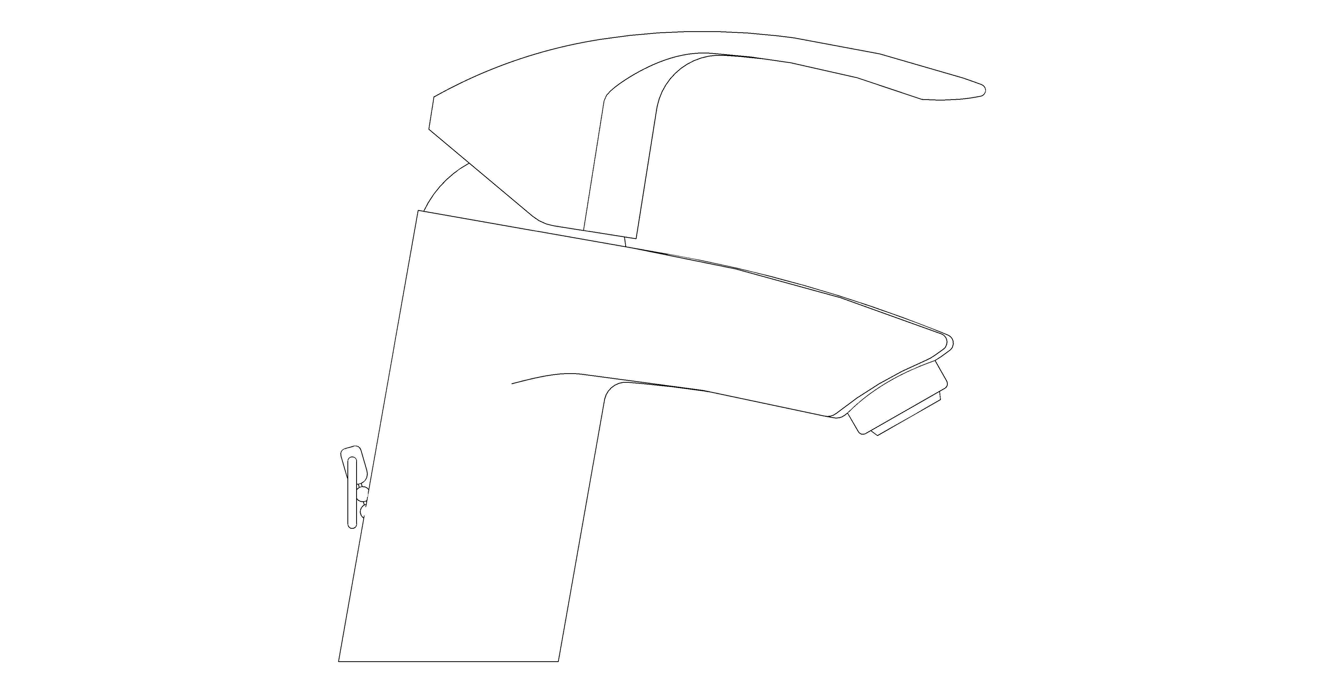 bimstore side image of the Eurosmart Single Lever Basin Mixer 1/2" S-Size - 23947002 from Grohe