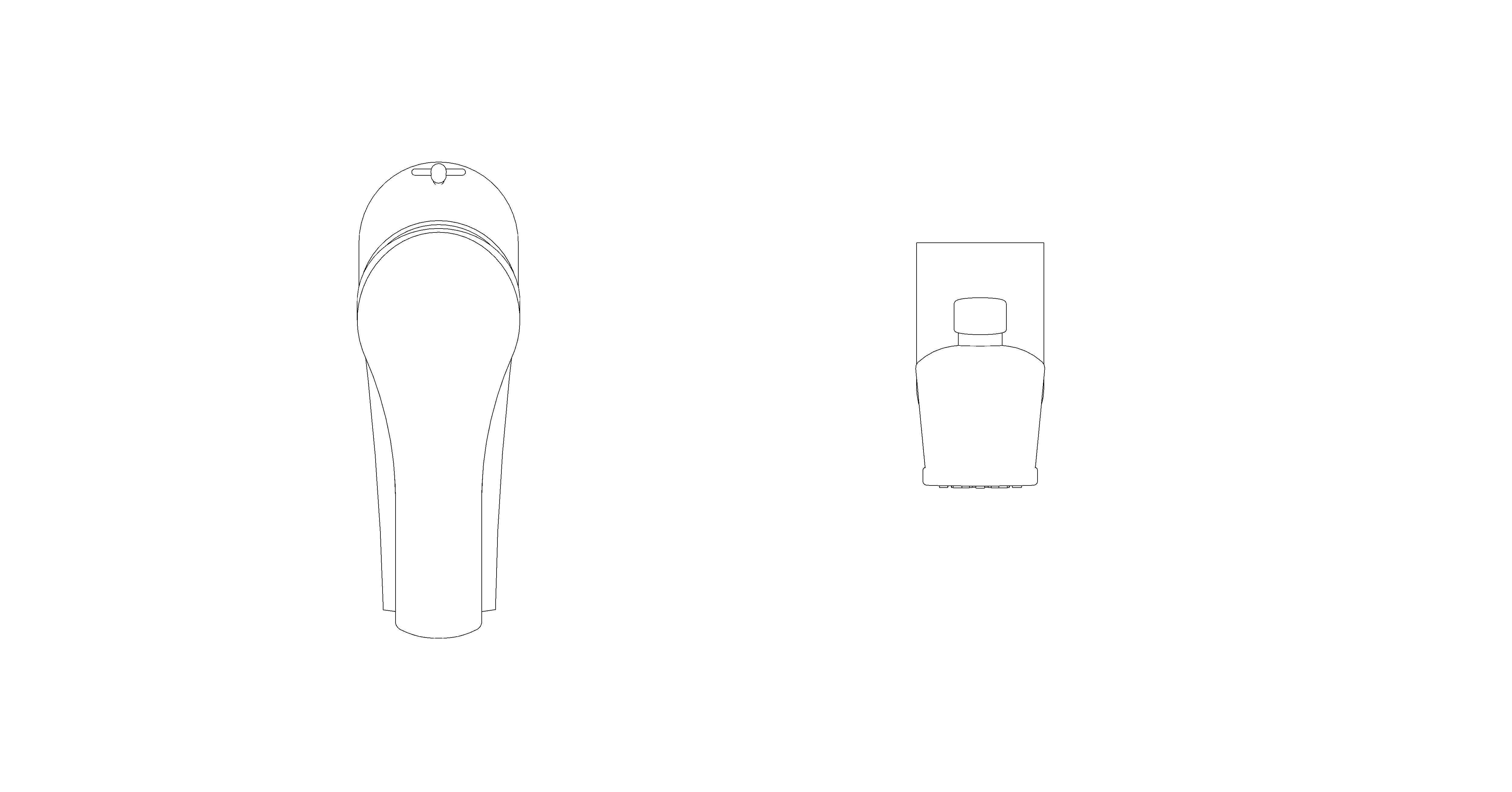 bimstore plan image of the Eurosmart Single Lever Basin Mixer 1/2" S-Size - 23946002 from Grohe