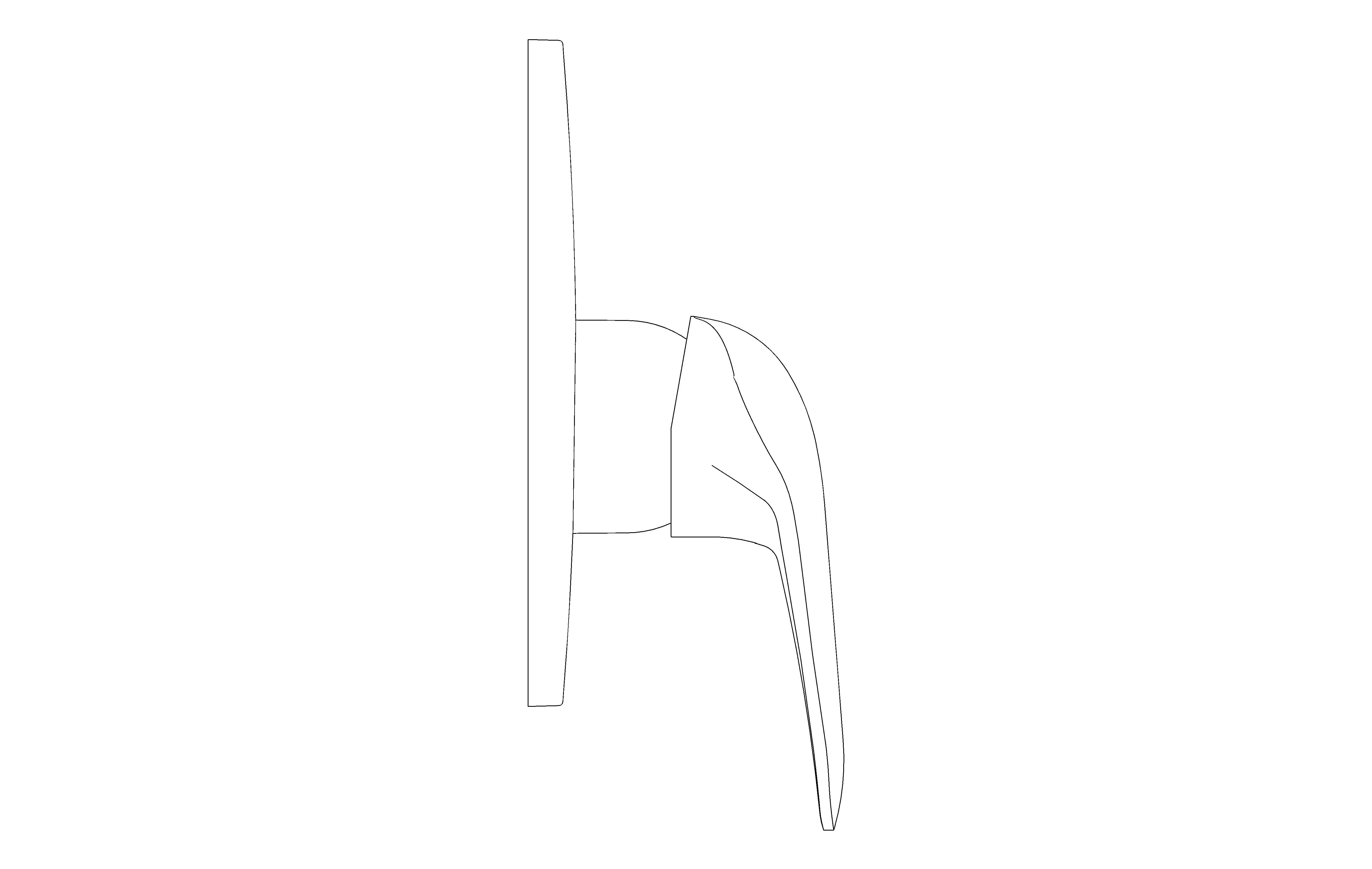bimstore side image of the Eurostyle Single Lever Shower Mixer Trim - 29098003 from Grohe