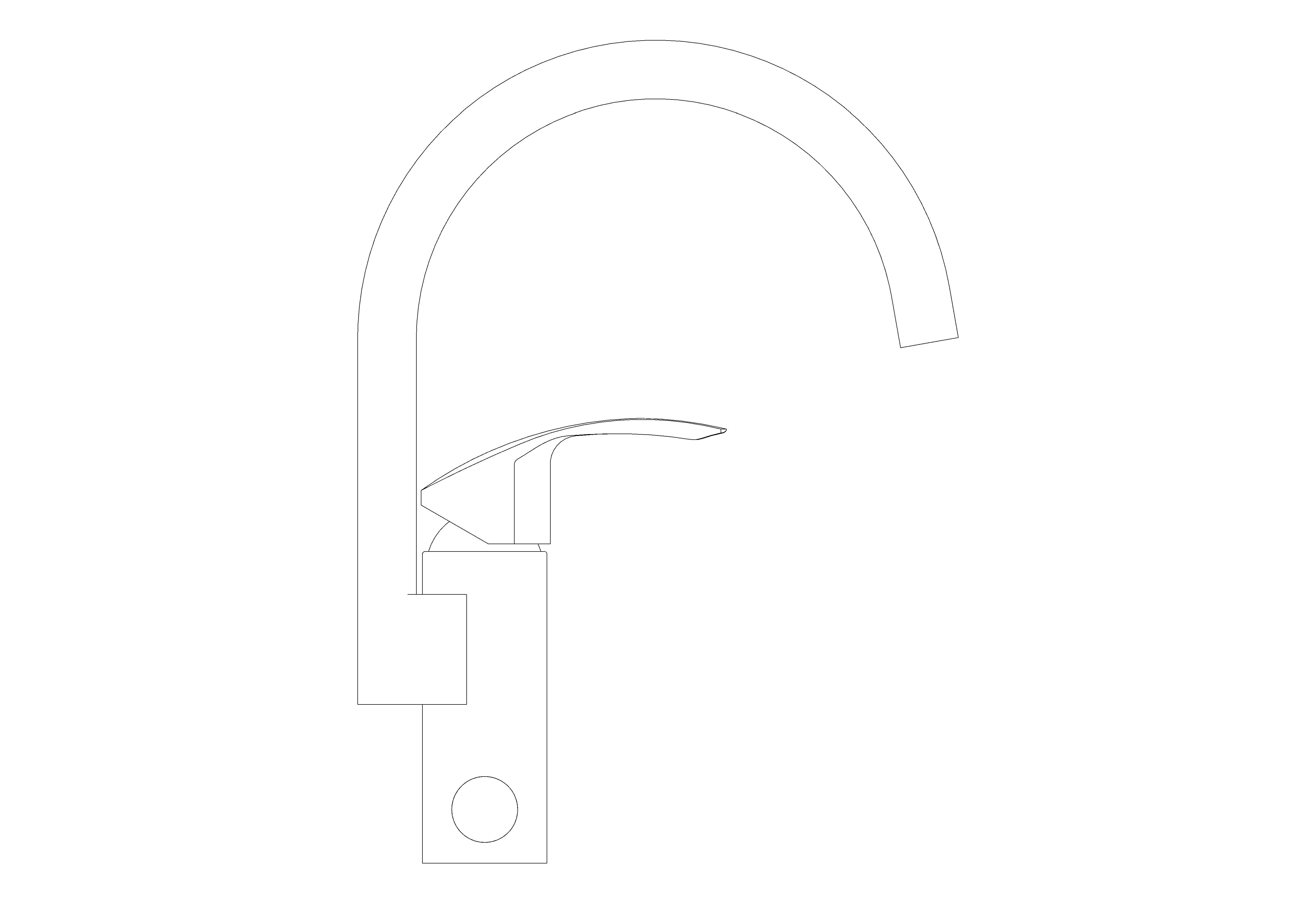 bimstore side image of the Eurosmart Kitchen Faucet 31786000 from Grohe