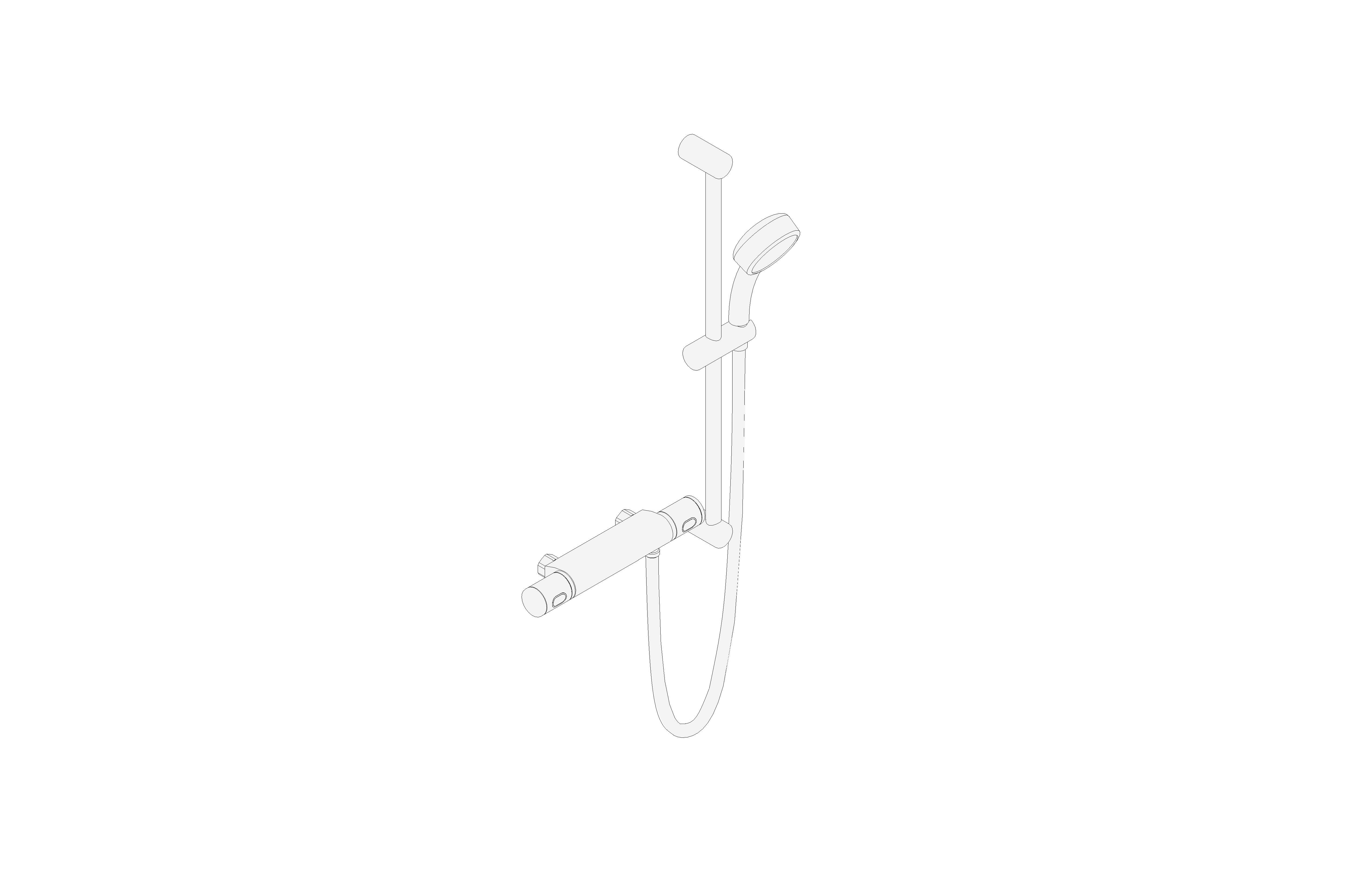Product: Grohtherm 1000 Performance Thermostatic shower mixer 1/2" with shower set w/o unions NL - 34785000