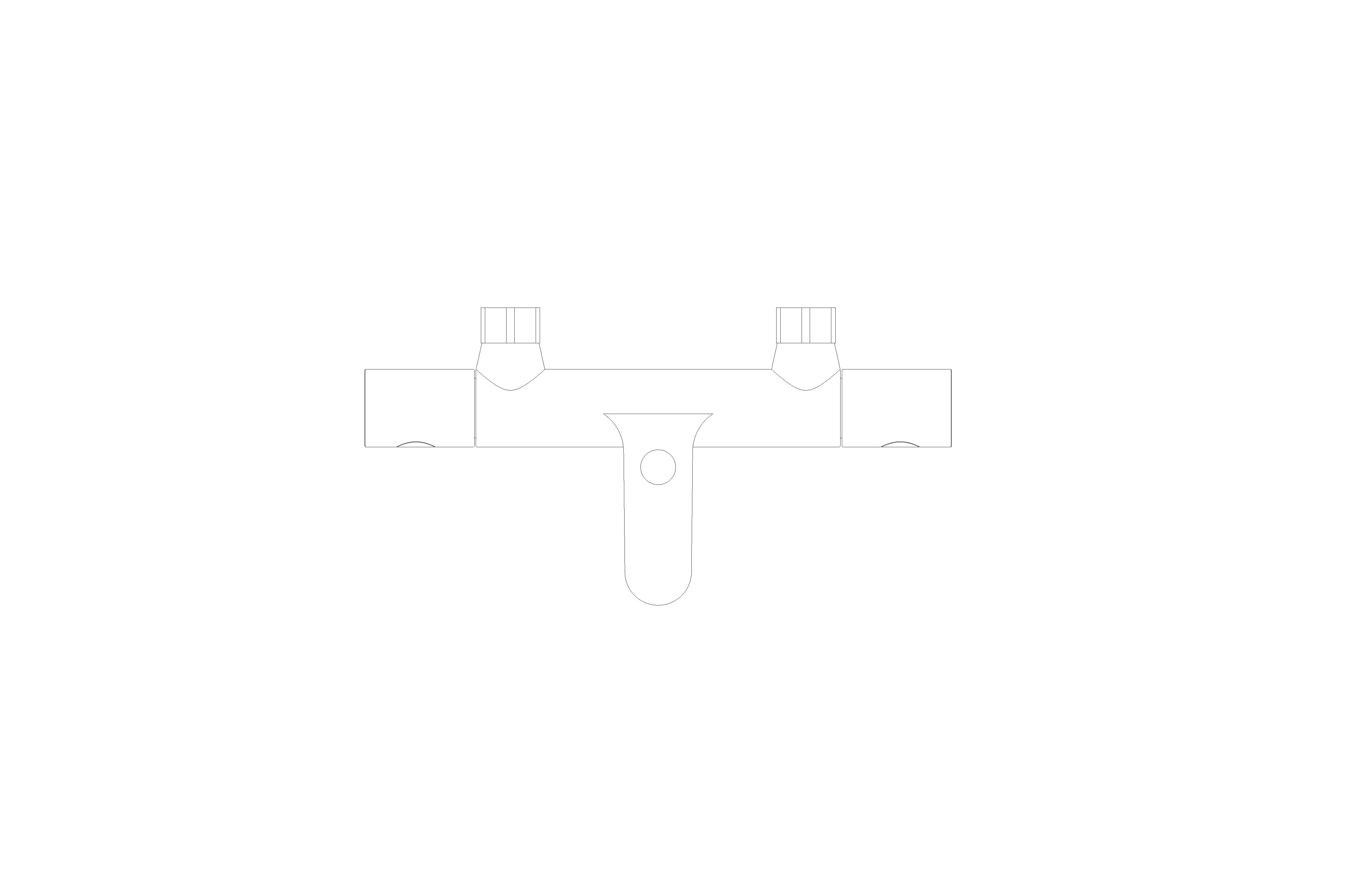 bimstore plan image of the Grohtherm 800 Cosmopolitan Thermostatic bath mixer 1/2" w/o unions - 34770000 from Grohe