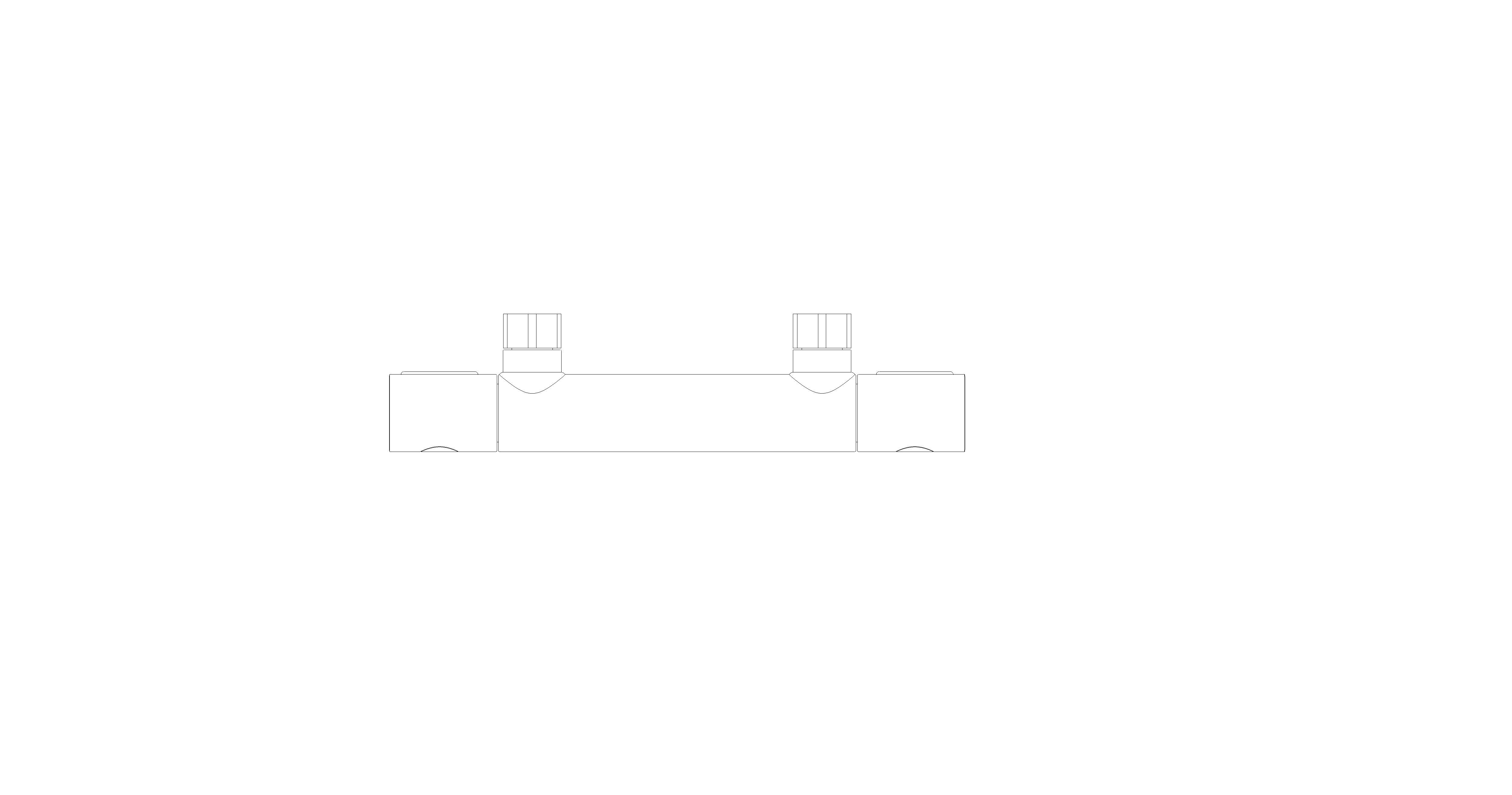 bimstore plan image of the Grohtherm 800 Cosmopolitan Thermostatic shower mixer 1/2" w/o unions - 34767000 from Grohe