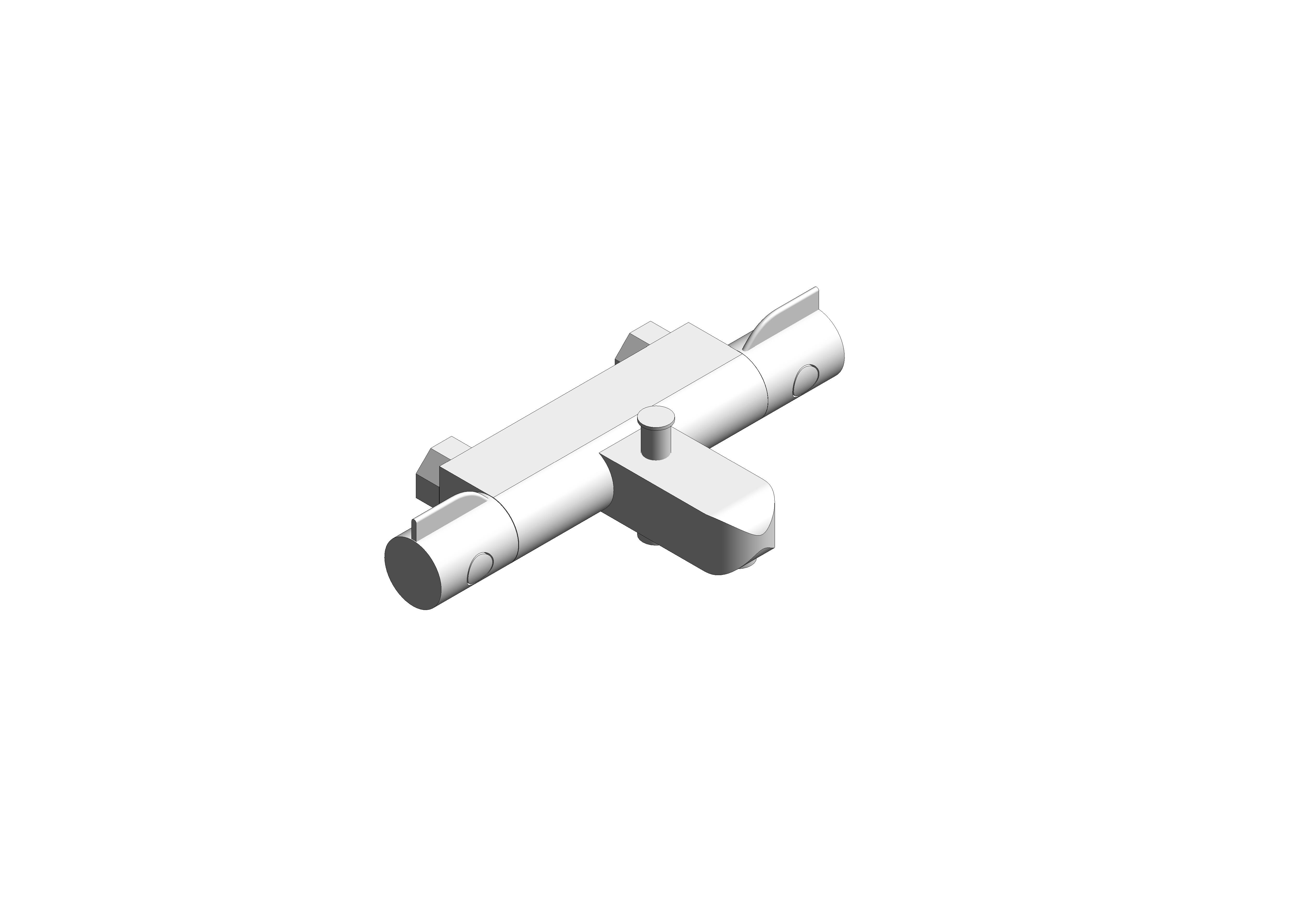 Revit, Bim, Store, Components, MEP, Object, Grohe, Plumbing, Fixtures, 14, METRIC, Grohtherm, 800, Thermostatic, Bath, Mixer, 34569000