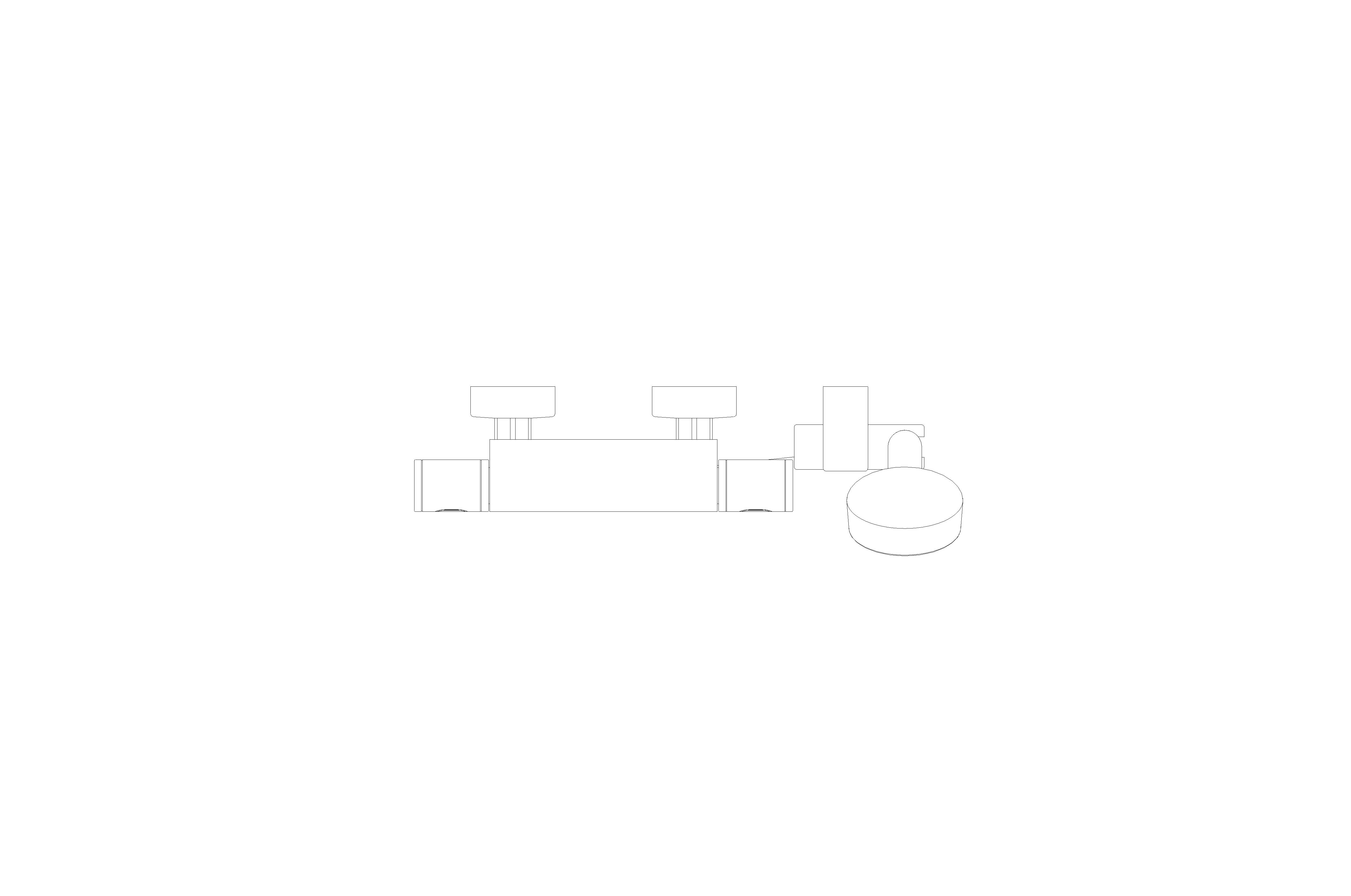 bimstore plan image of the Precision Feel Thermostatic shower set 1/2" - 34791000 from Grohe