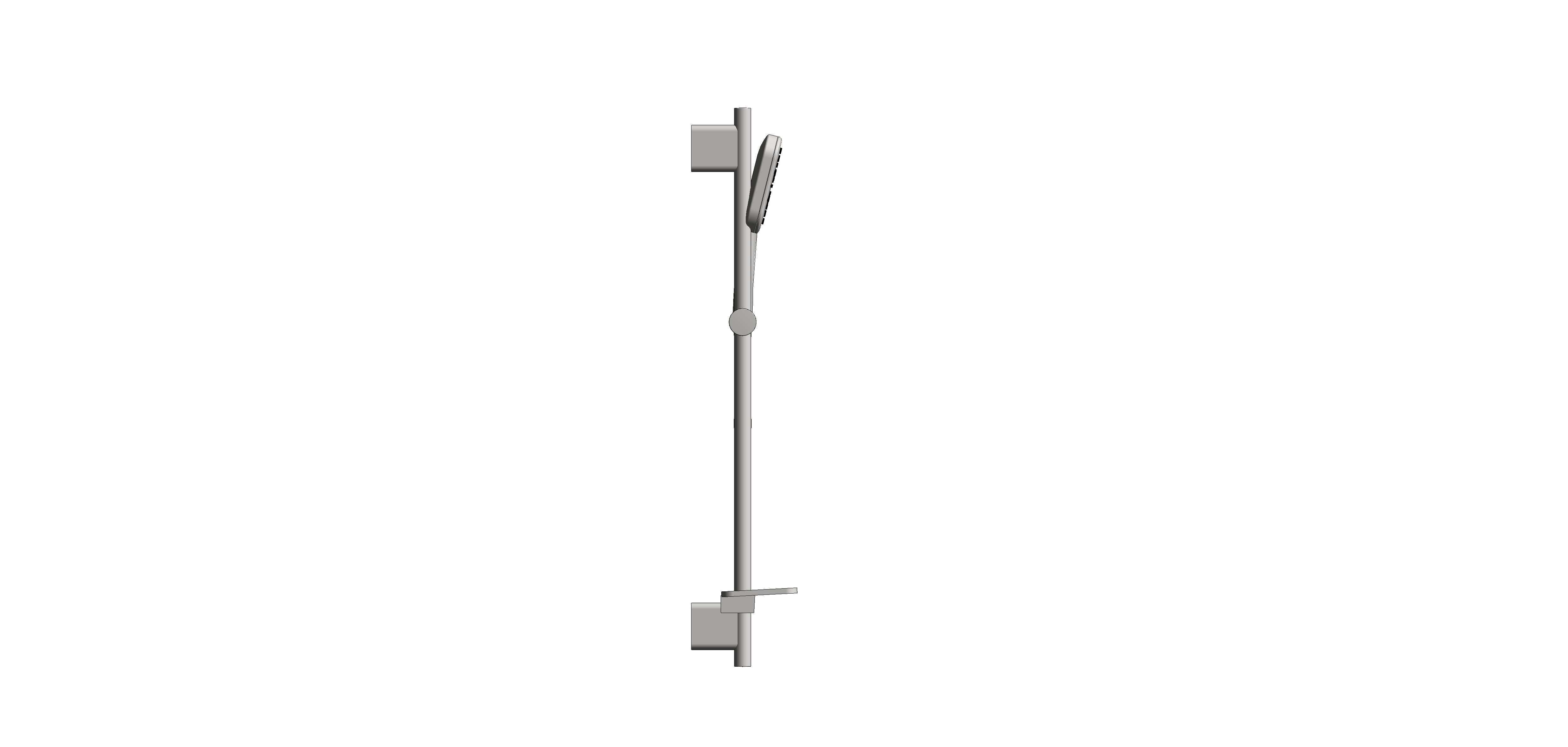 bimstore side image of the Rainshower Smart Active 130 Cube Shower Rail Set 600 - 26622000 from Grohe