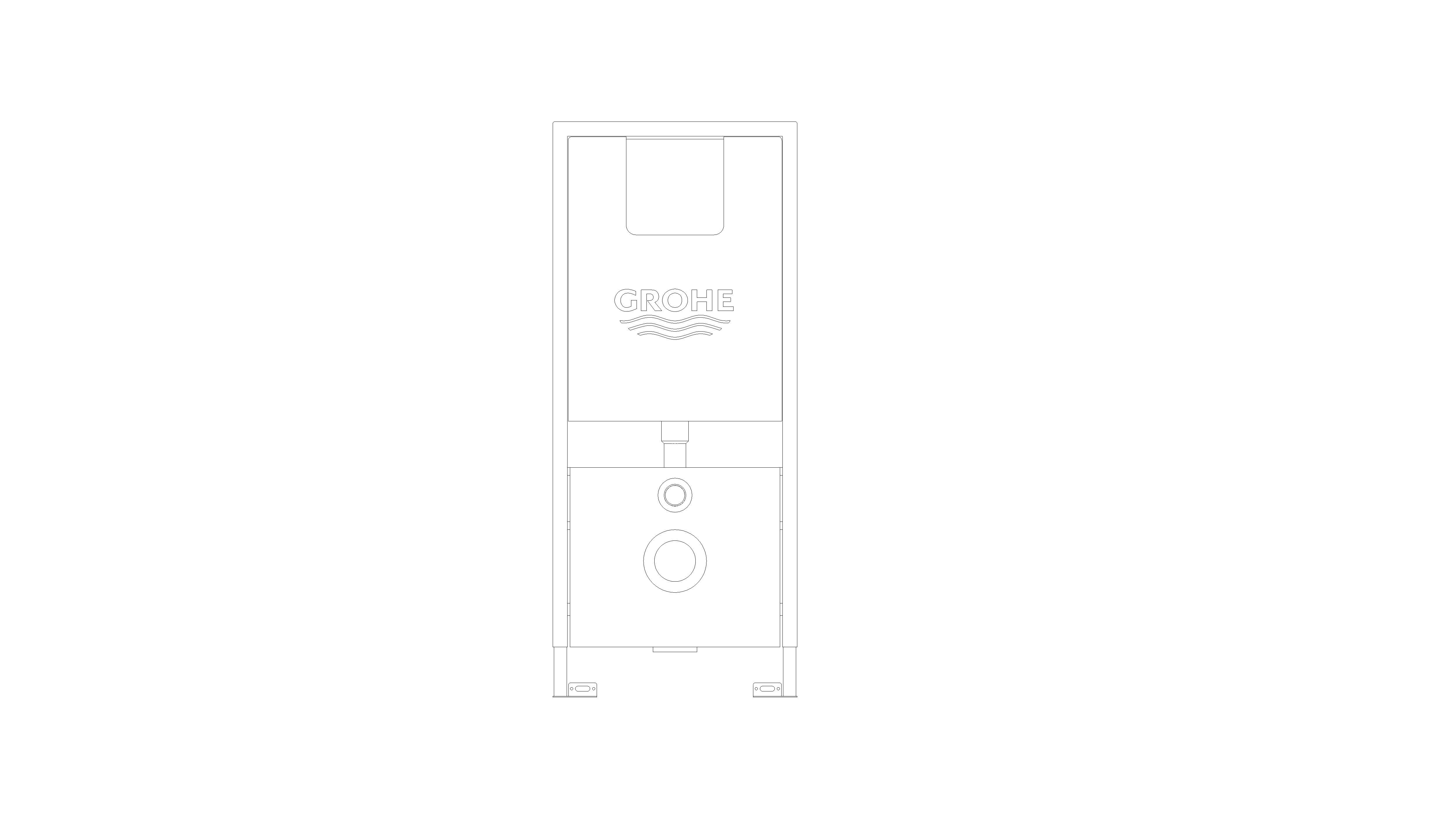 bimstore front image of the Rapid SLX Wall Hung WC Frame - 39598000 from Grohe