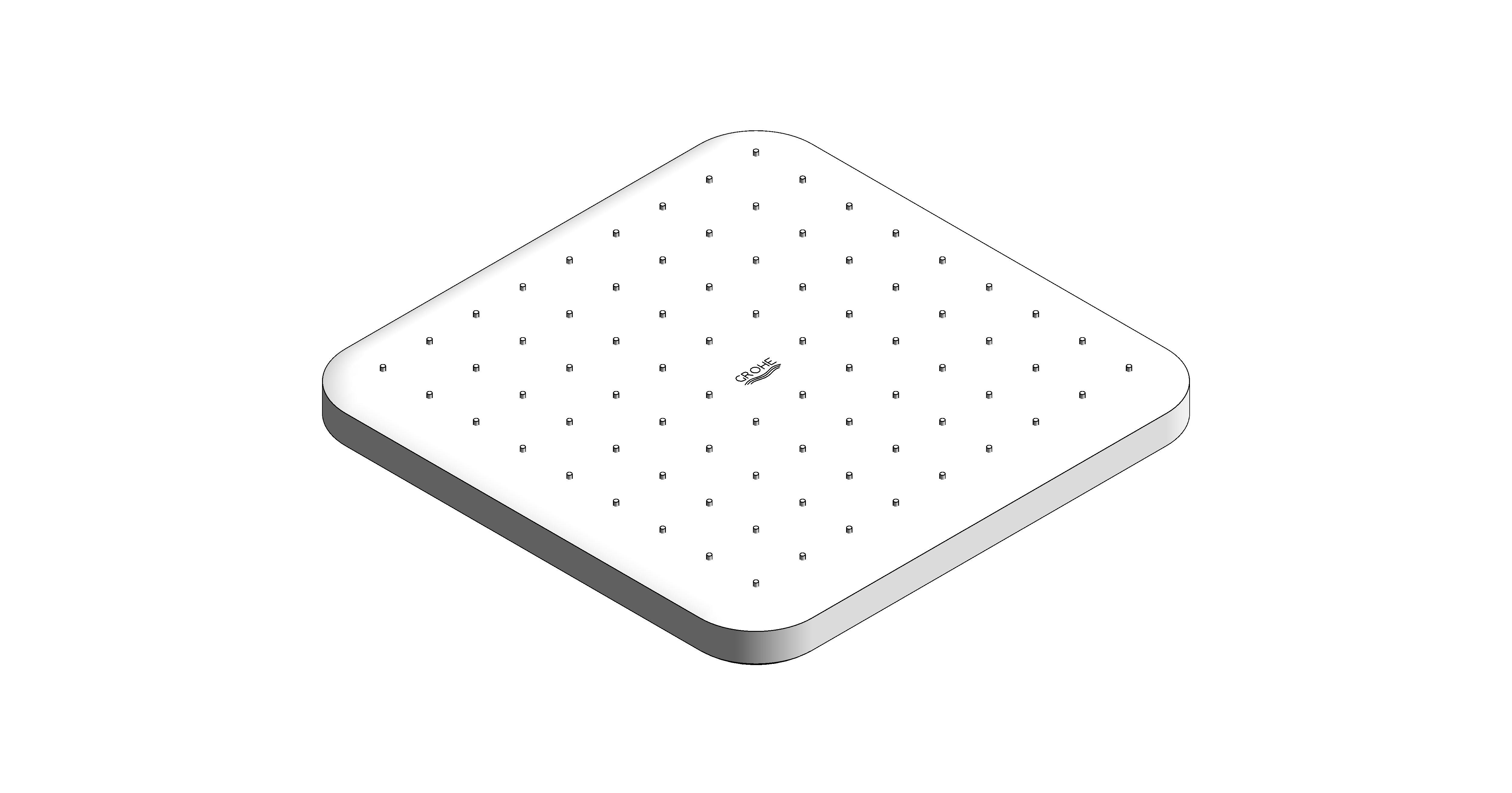 bimstore 3D image of the Tempesta - 250 Cube Head Shower - 26685000 from Grohe