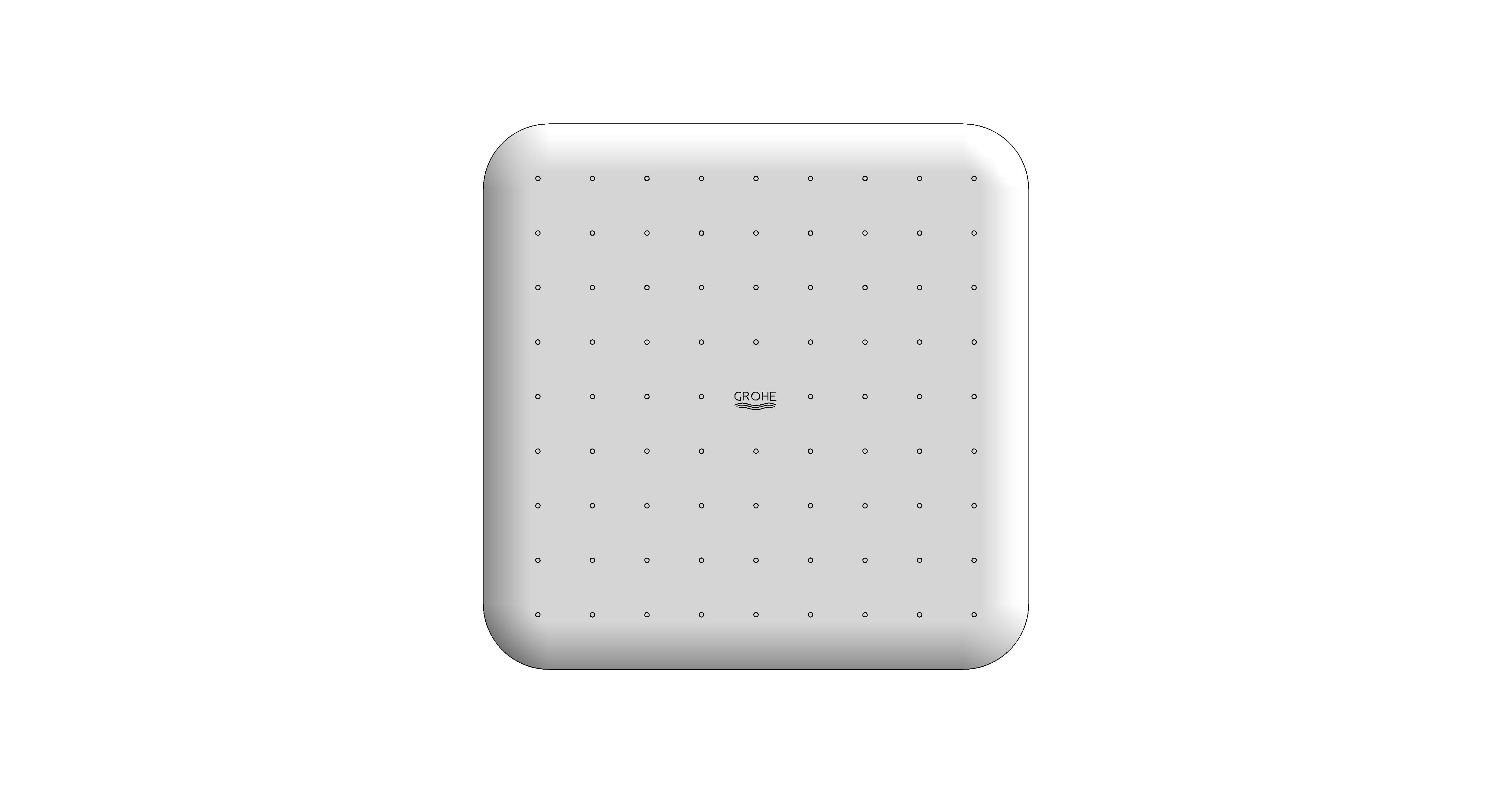 bimstore plan image of the Tempesta - 250 Cube Head Shower - 26686000 from Grohe