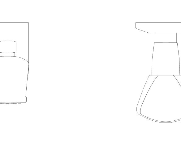 bimstore plan image of the Tempesta F Trigger Spray 30 Wall Holder Set With Angle Valve 1 Spray - 27514001 from Grohe