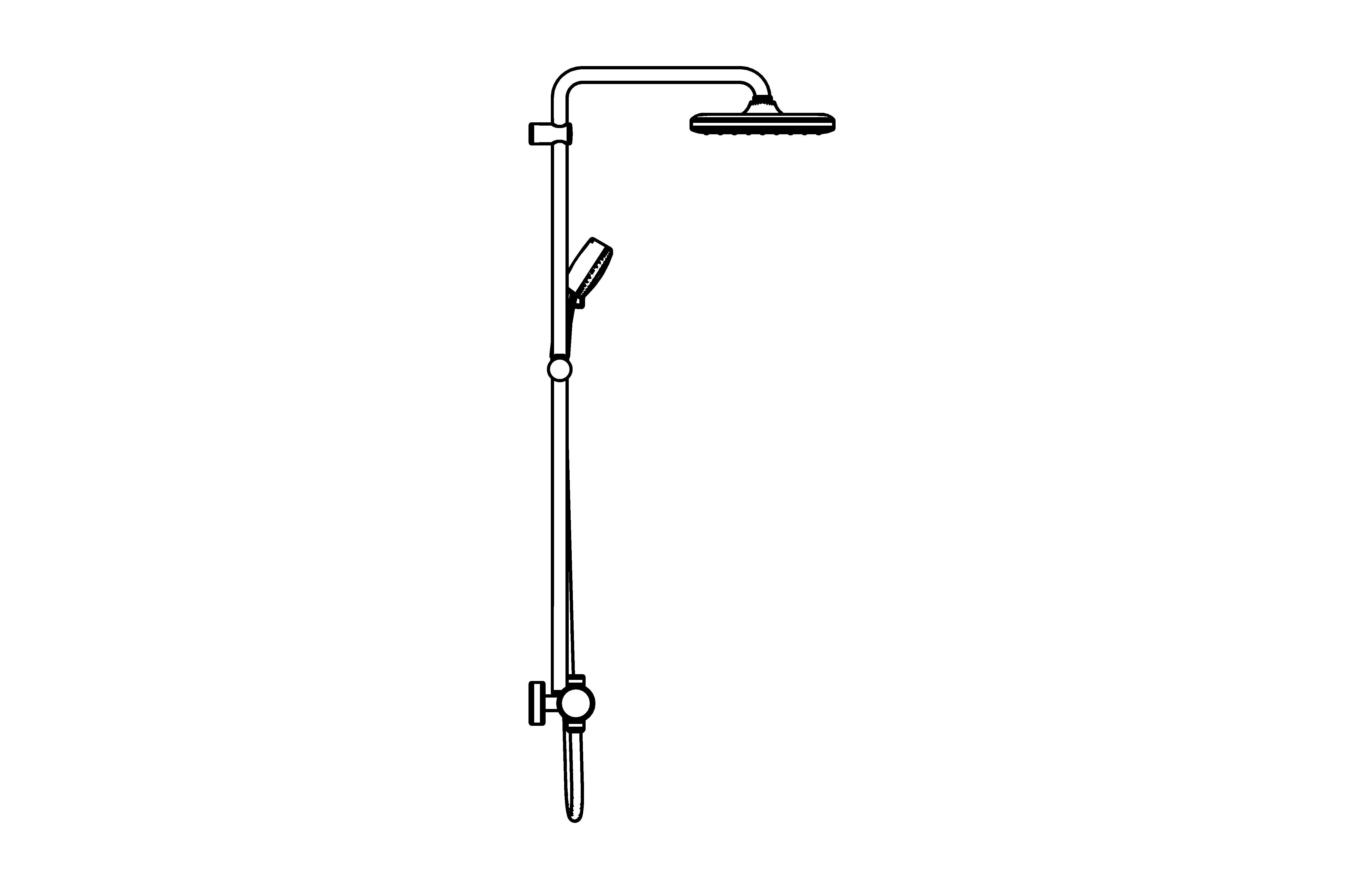 bimstore side image of the Tempesta System - 250 Cube Shower System - 26689000 from Grohe