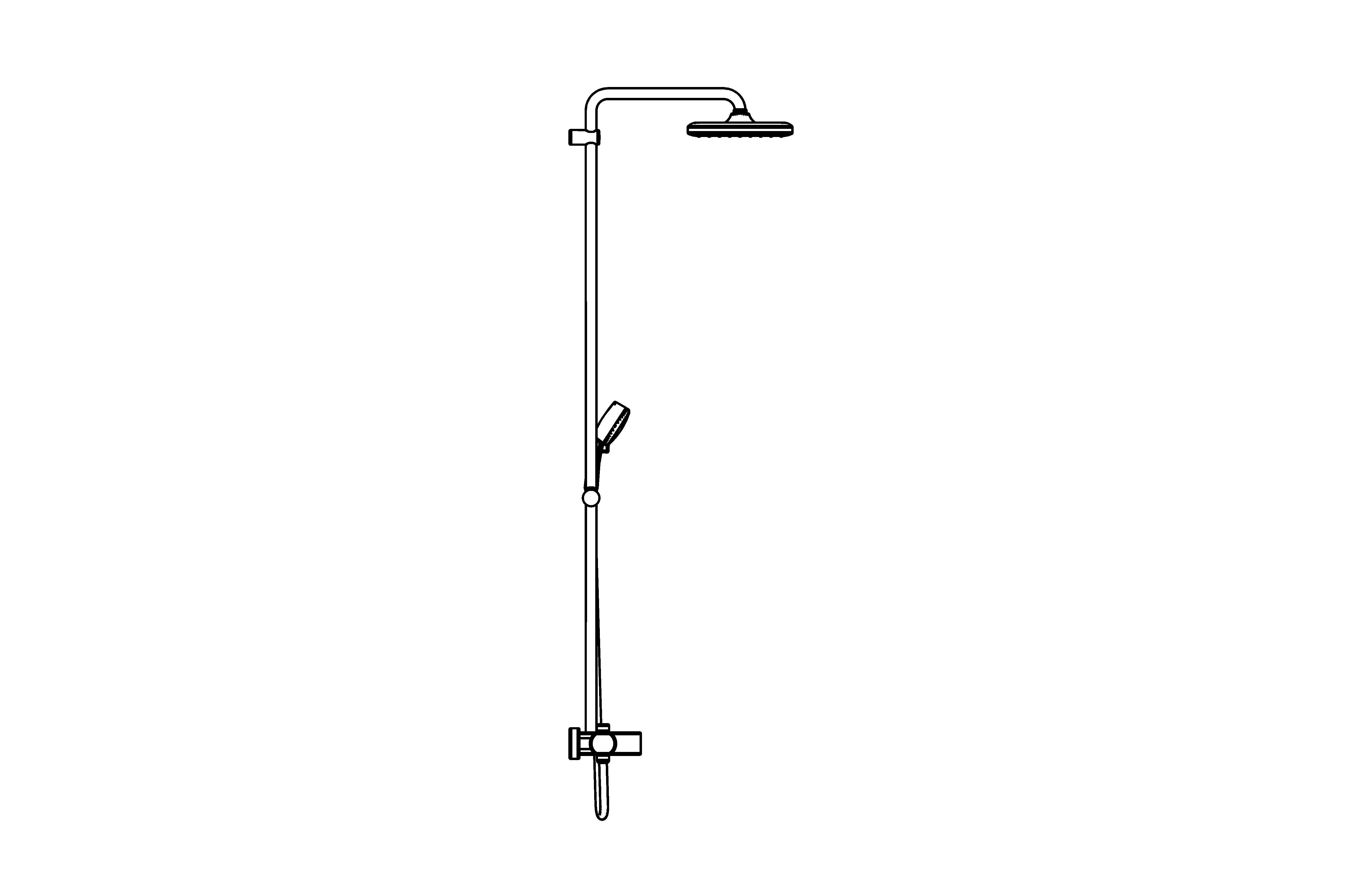 bimstore side image of the Tempesta System - 250 Cube Shower System - 26691000 from Grohe