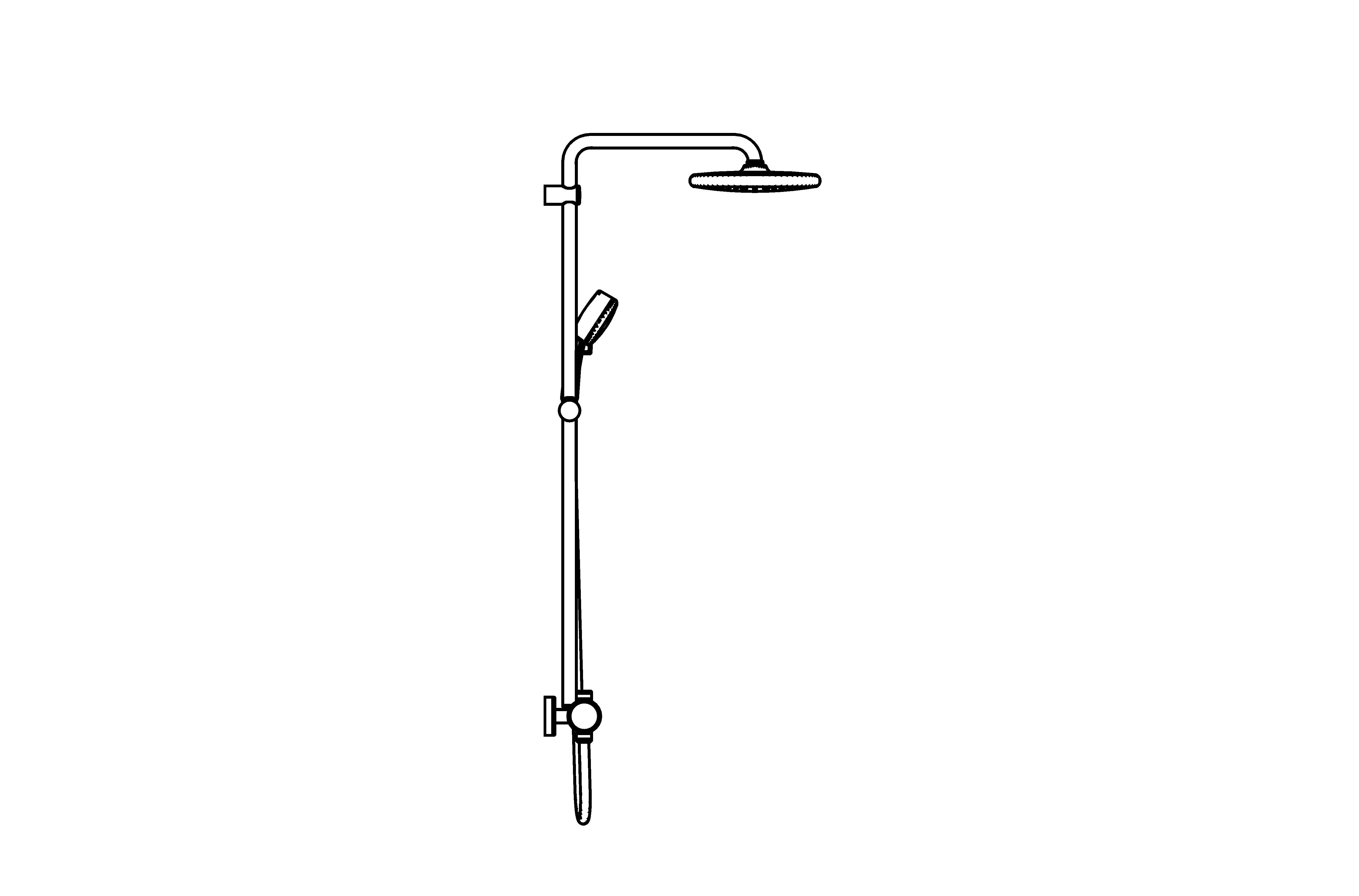 bimstore side image of the Tempesta System - 250 Shower System - 26670000 from Grohe