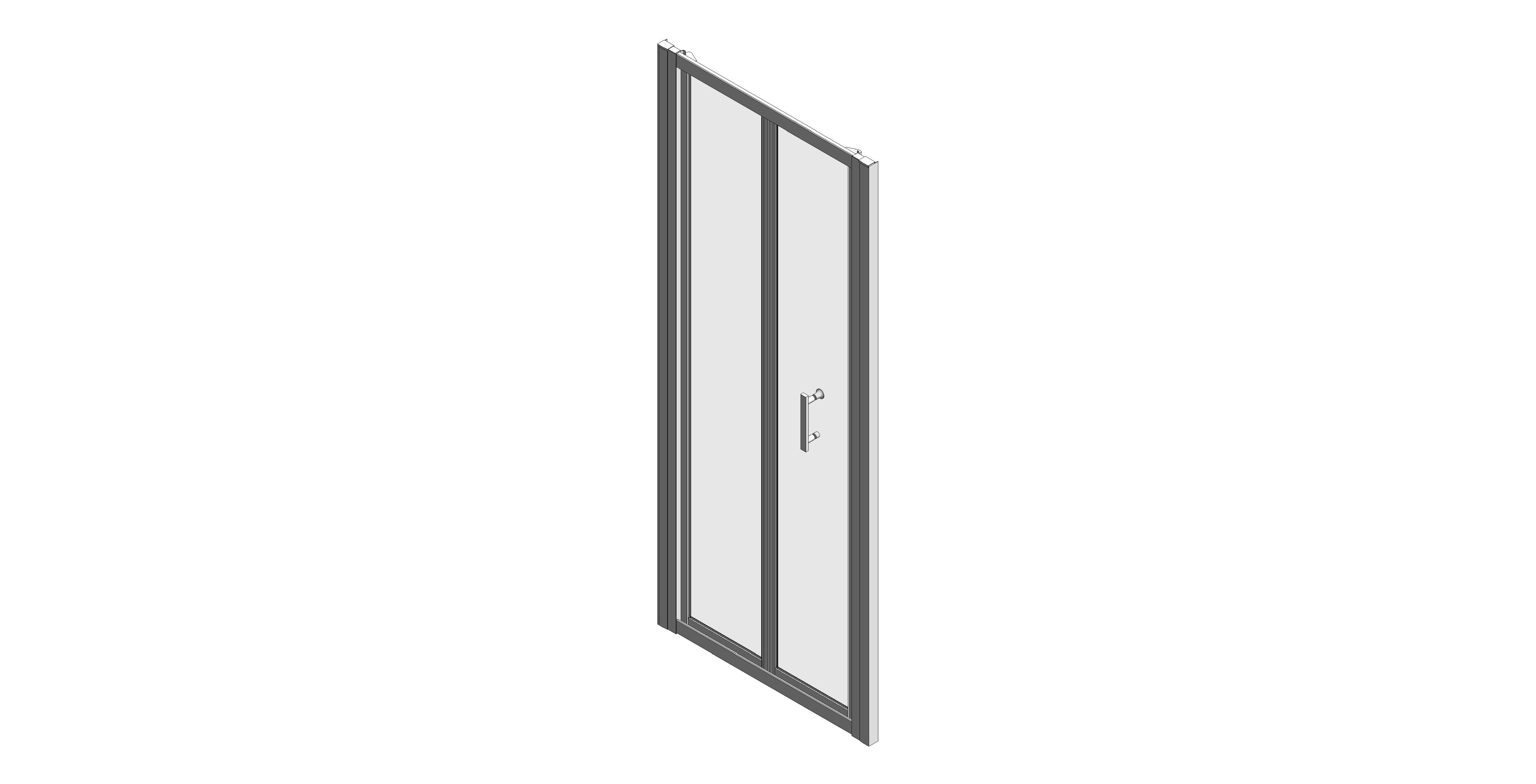 Product: CITY PLUS Bifold 800mm Shower Door Chrome (CTP023)