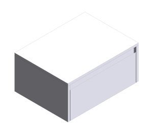 Product: APEX 60cm Floating Single Push Drawer Vanity Unit Gloss White
